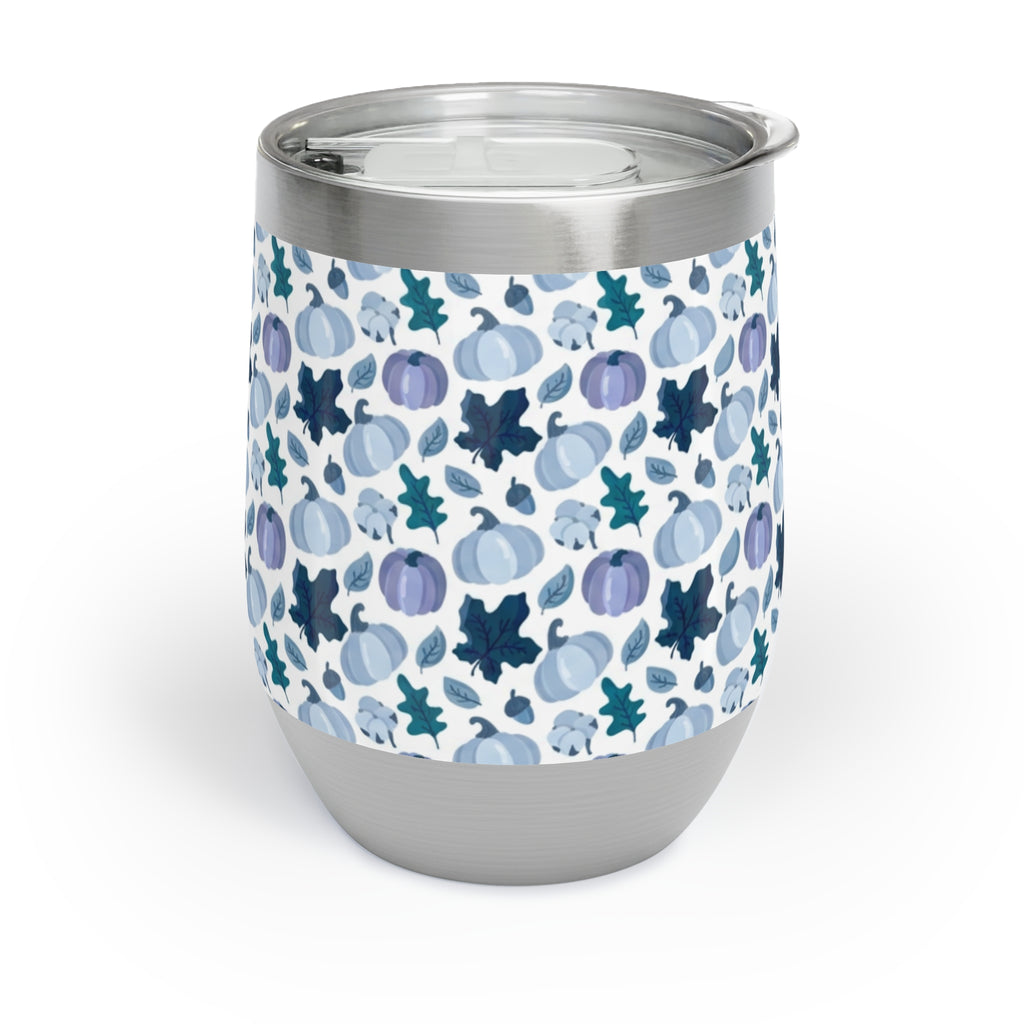 Blue Pumpkin Fall Chill Wine Tumbler