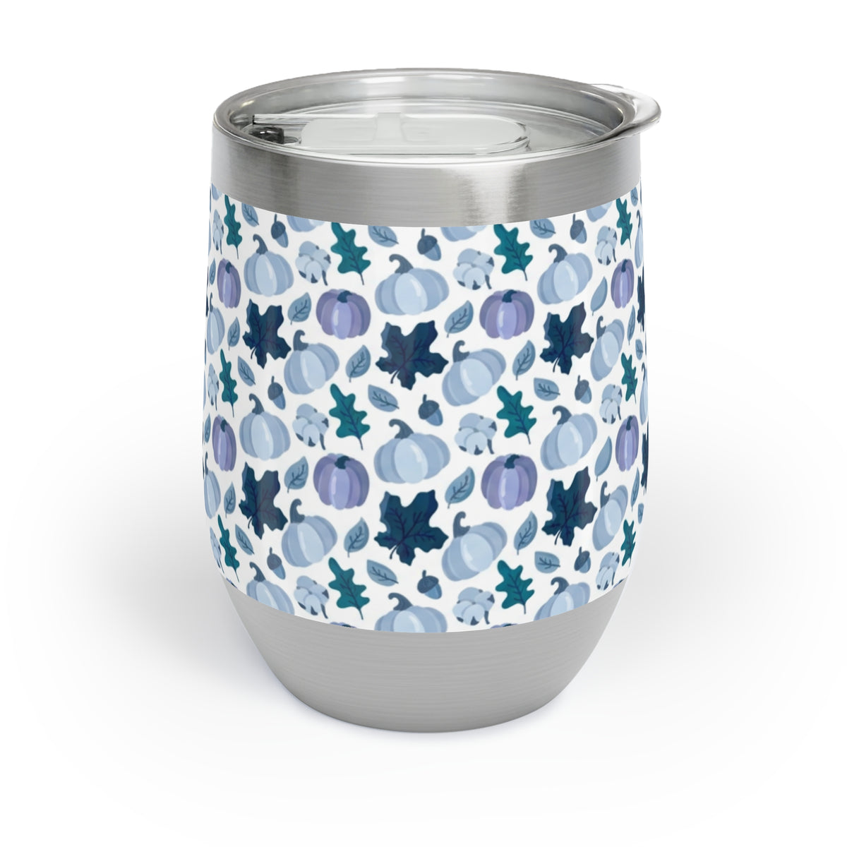 Blue Pumpkin Fall Chill Wine Tumbler