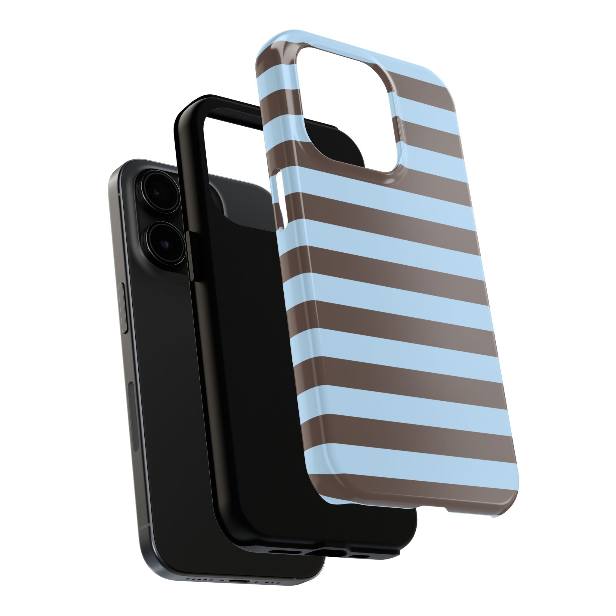 iPhone Case Blue Brown Stripes