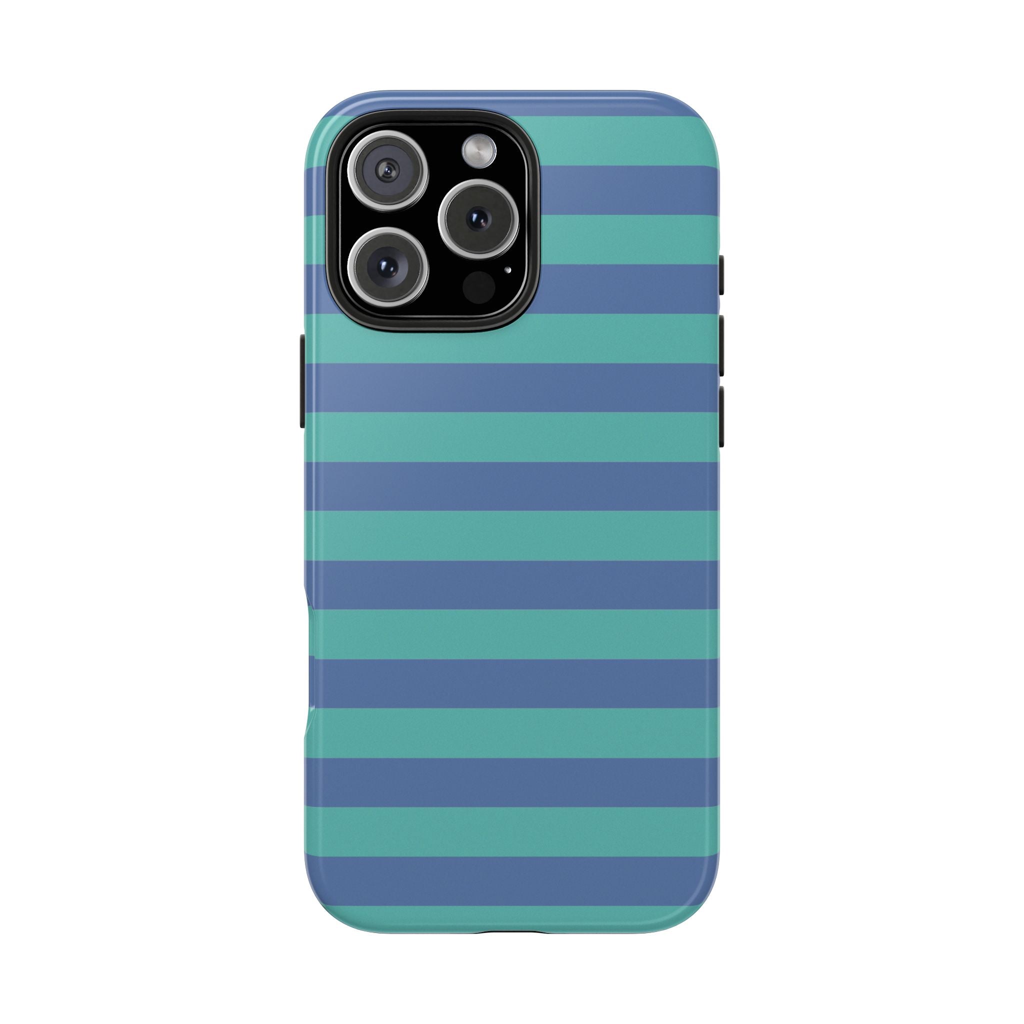 iPhone Case Navy Aqua Stripes