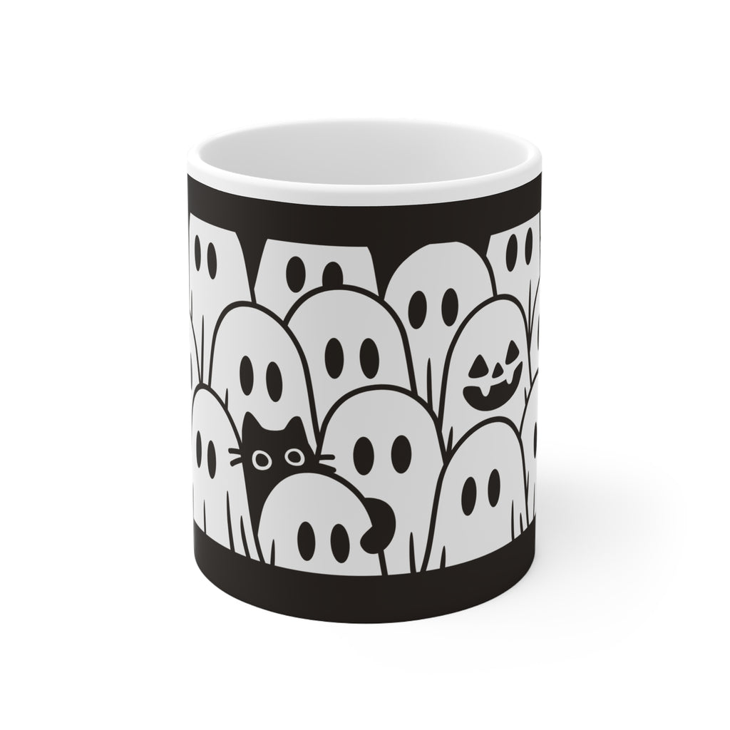 Spooky Halloween Ghost Mug — Ceramic Coffee Cup