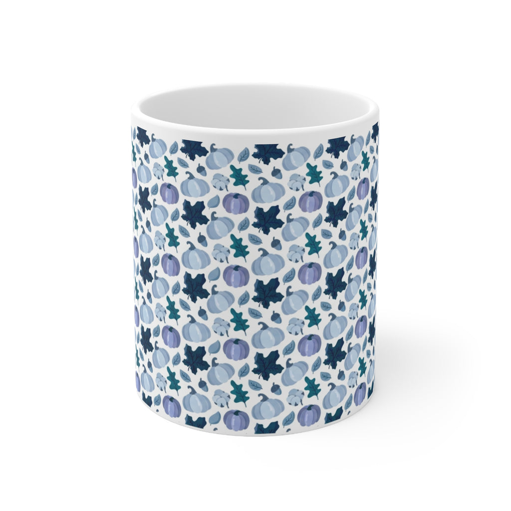 Blue Pumpkin Fall Coffee Halloween Mug — Ceramic Coffee Cup