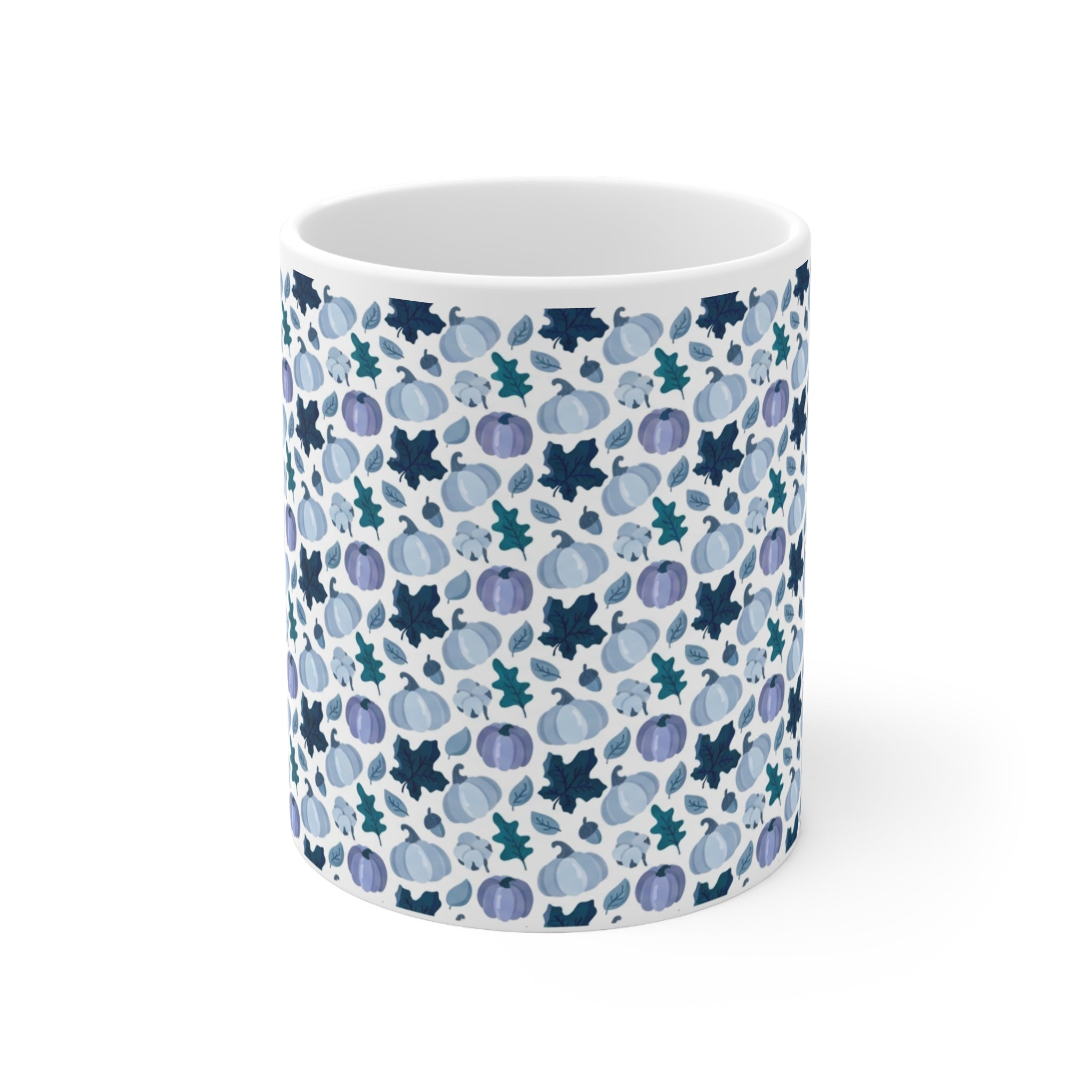 Blue Pumpkin Fall Coffee Halloween Mug — Ceramic Coffee Cup