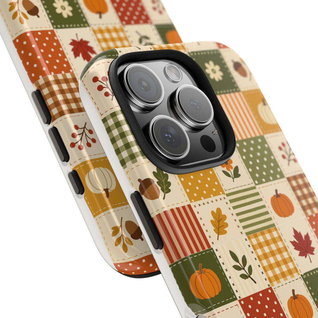 iPhone Case - Patchwork Orange Green Halloween Theme