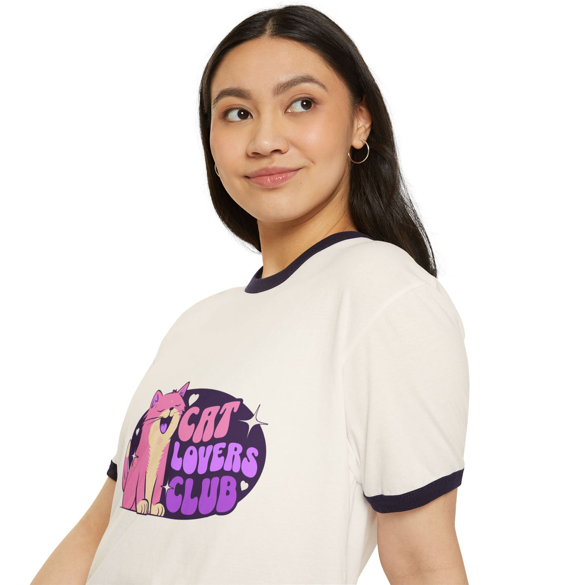 Cat Lovers Club Ringer T-Shirt