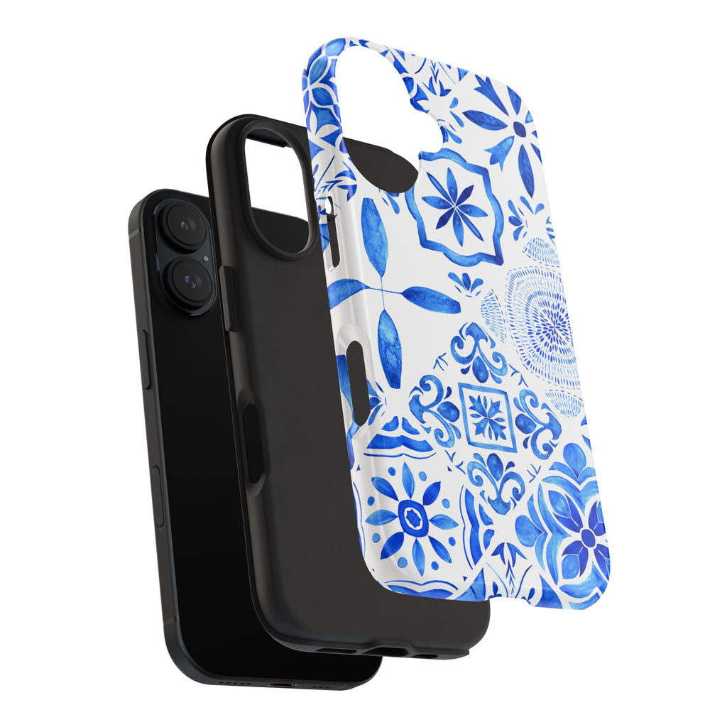 iPhone Case Pastel Santorini Inspired Blue White