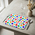 Children Polka Dot Leather Placemat - Table Decor
