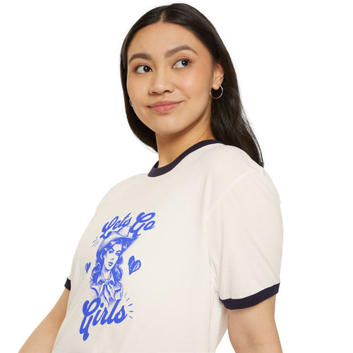 Blue Cowgirl Ringer T-Shirt