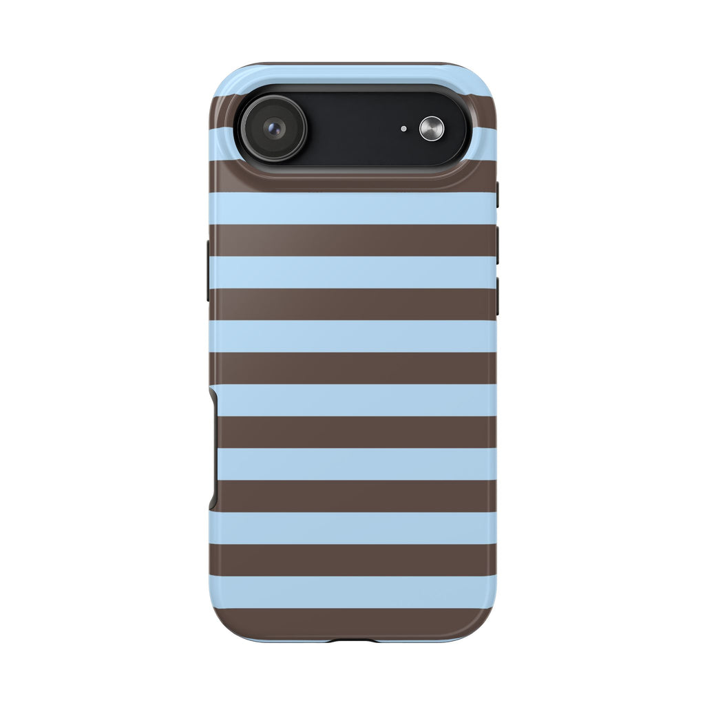 iPhone Case Blue Brown Stripes