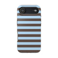 iPhone Case Blue Brown Stripes