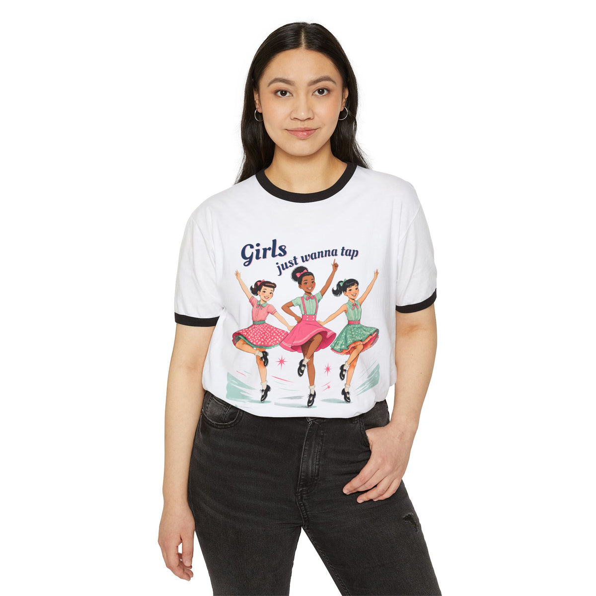 Girls Just Wanna Tap Ringer T-Shirt