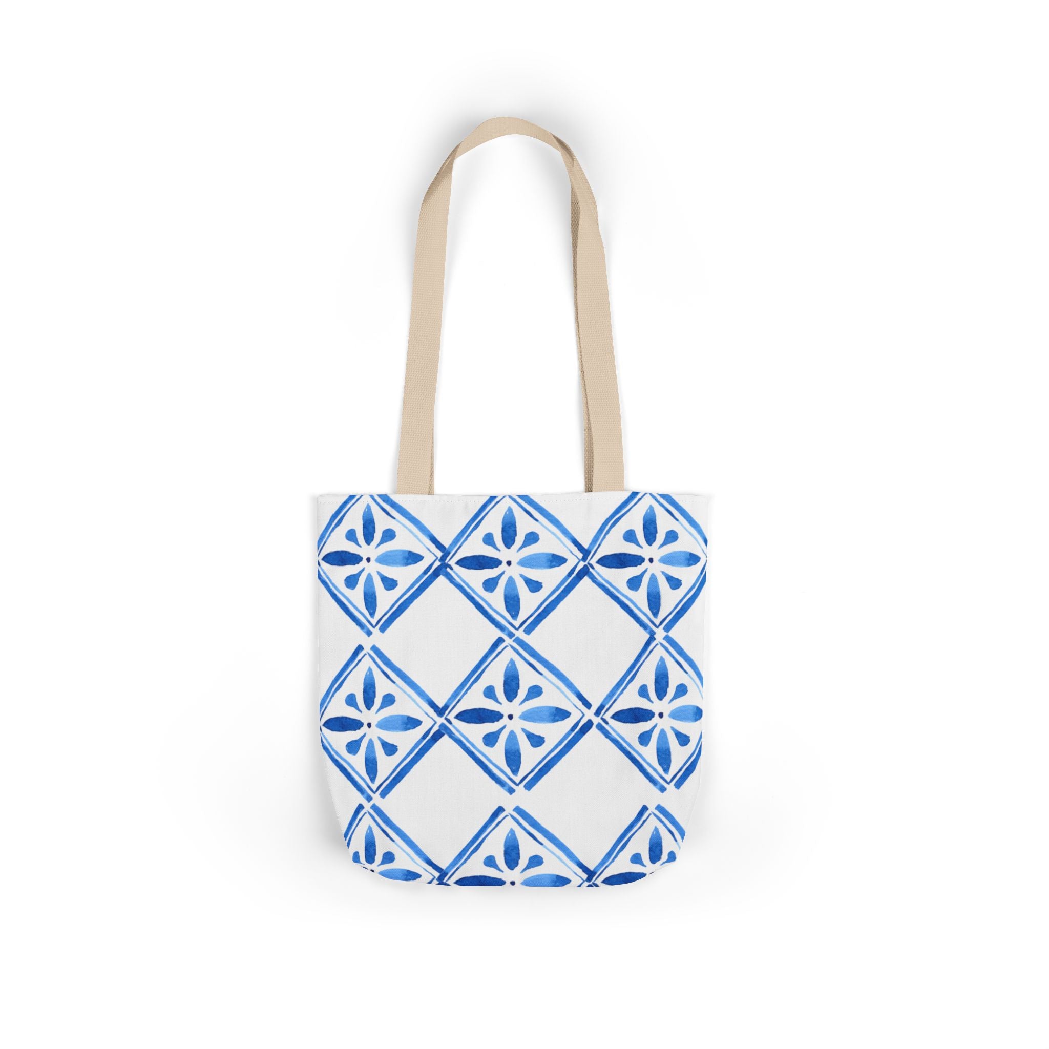 Canvas Tote Bag — Santorini Inspired Beach-Ready Shopper