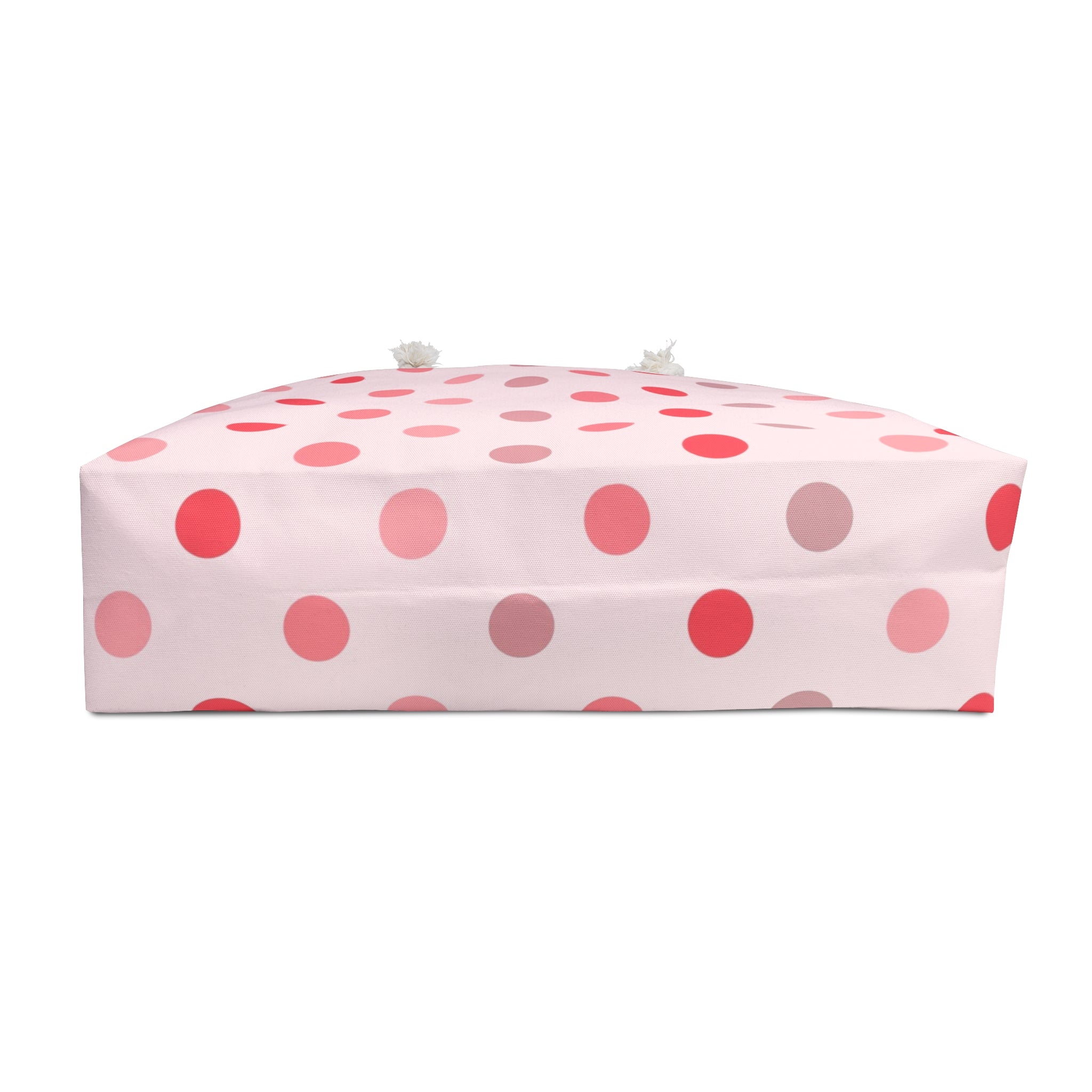 Pink Polka Dot Tile Weekender Bag — Large Travel or Beach Tote