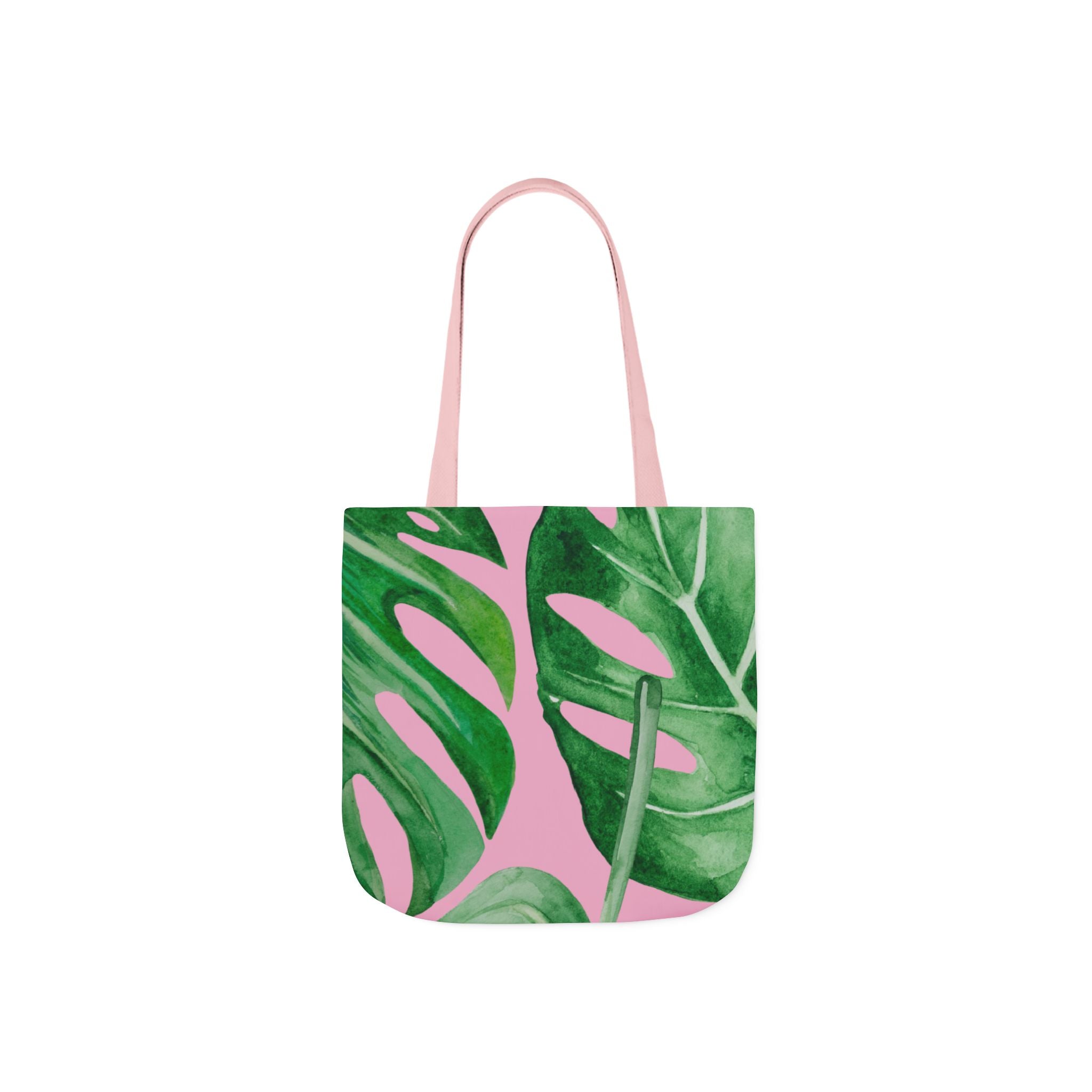 Striped Canvas Tote Bag — Tropical Beach-Ready Shopper