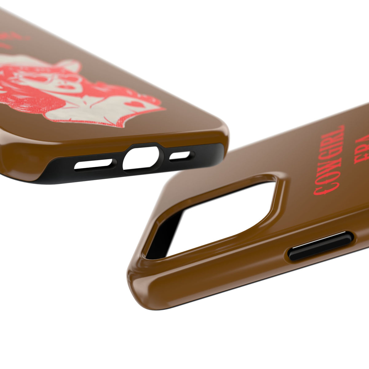Ladies iPhone Case - Cowgirl Era Brown Red