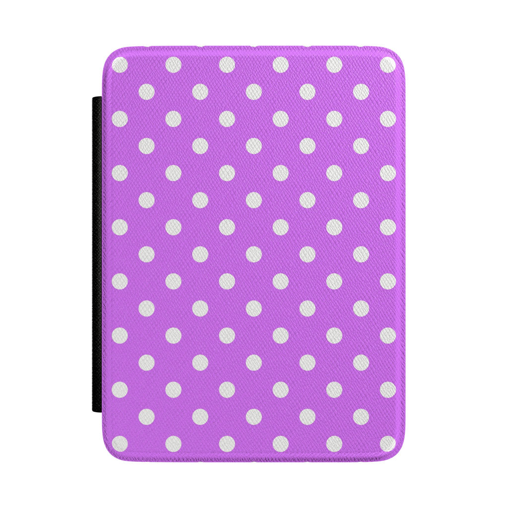 Purple White Polka Dot Kindle Case