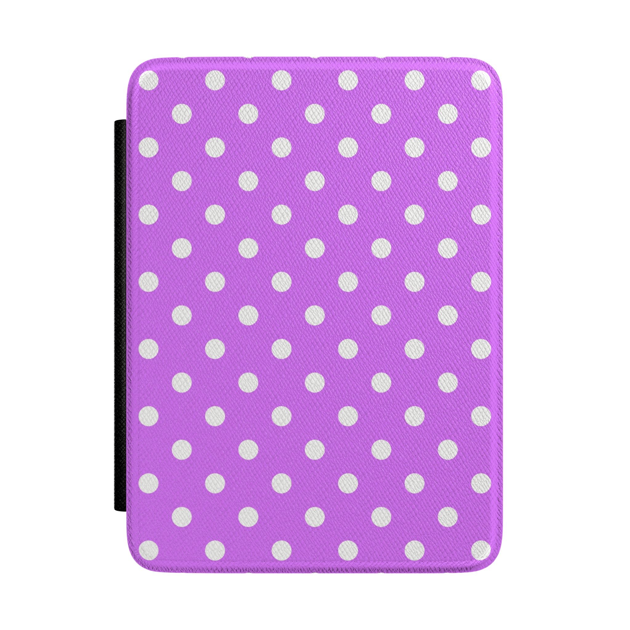 Purple White Polka Dot Kindle Case