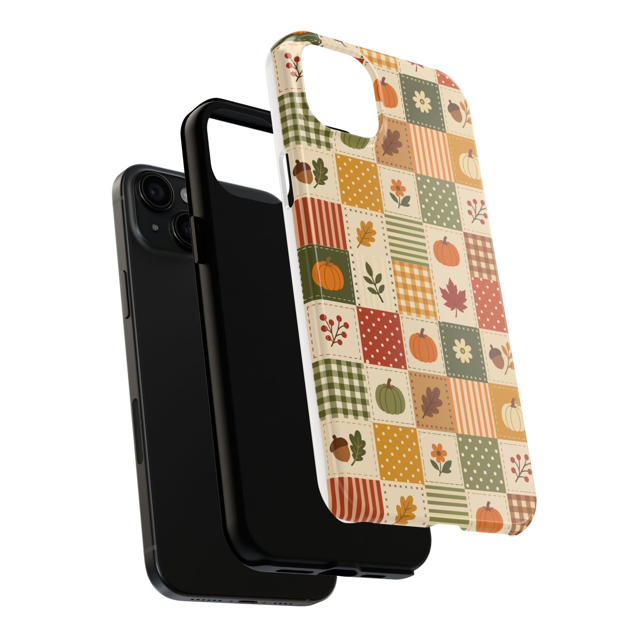 iPhone Case - Patchwork Orange Green Halloween Theme