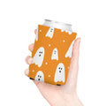 Ghost Halloween Can Cooler –Fall Autumn Beverage Orange White