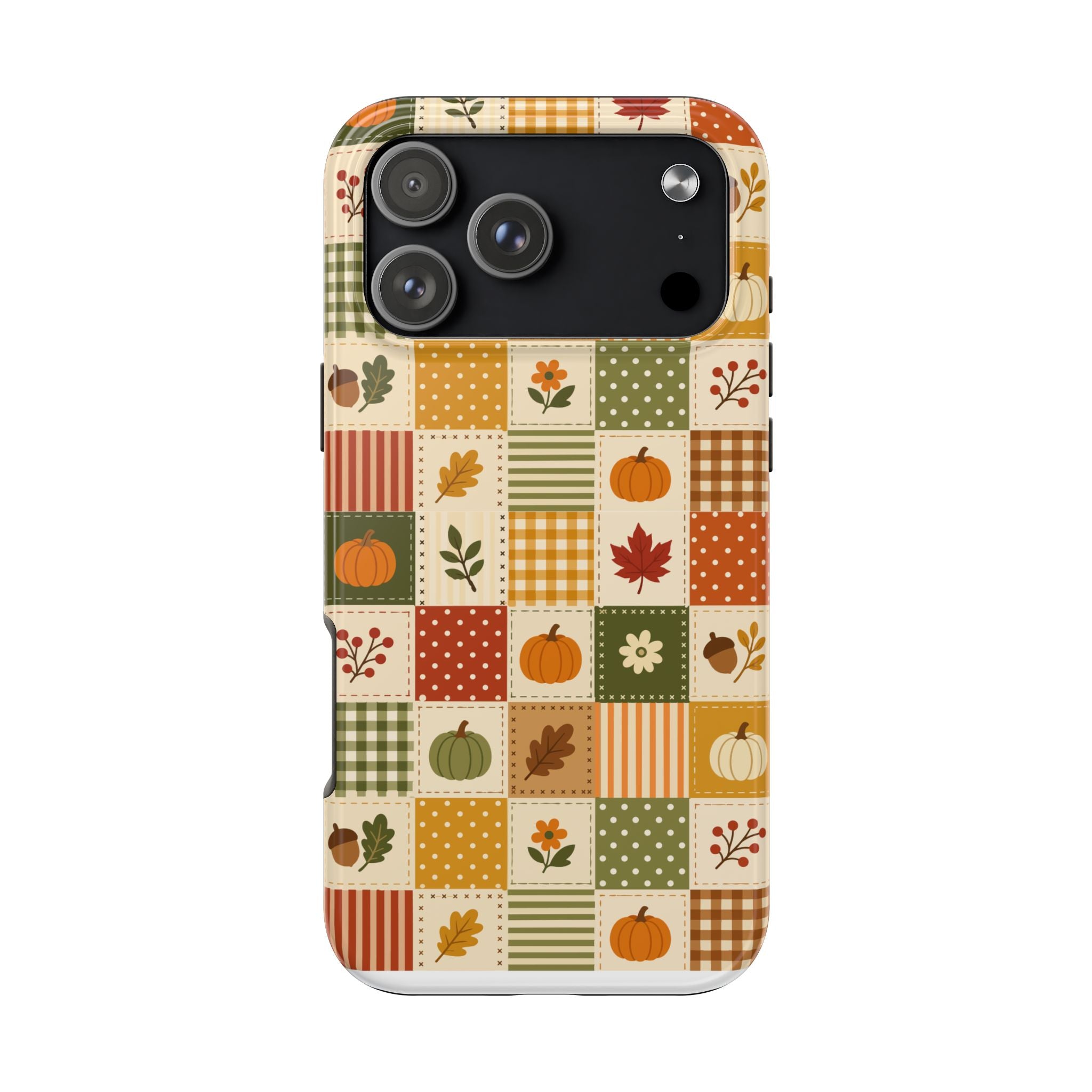 iPhone Case - Patchwork Orange Green Halloween Theme