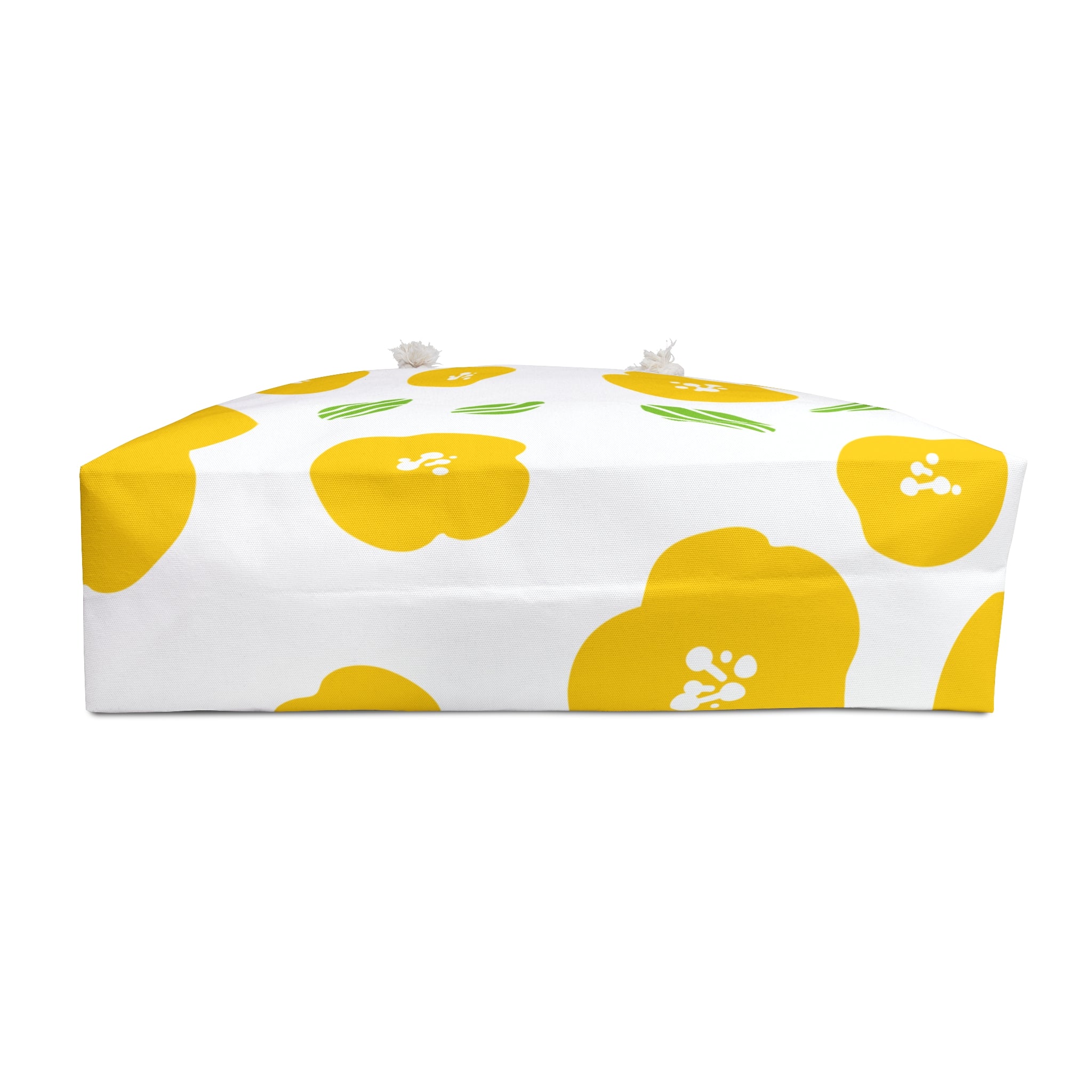Yellow Floral Weekender Bag — Large Travel or Beach Tote