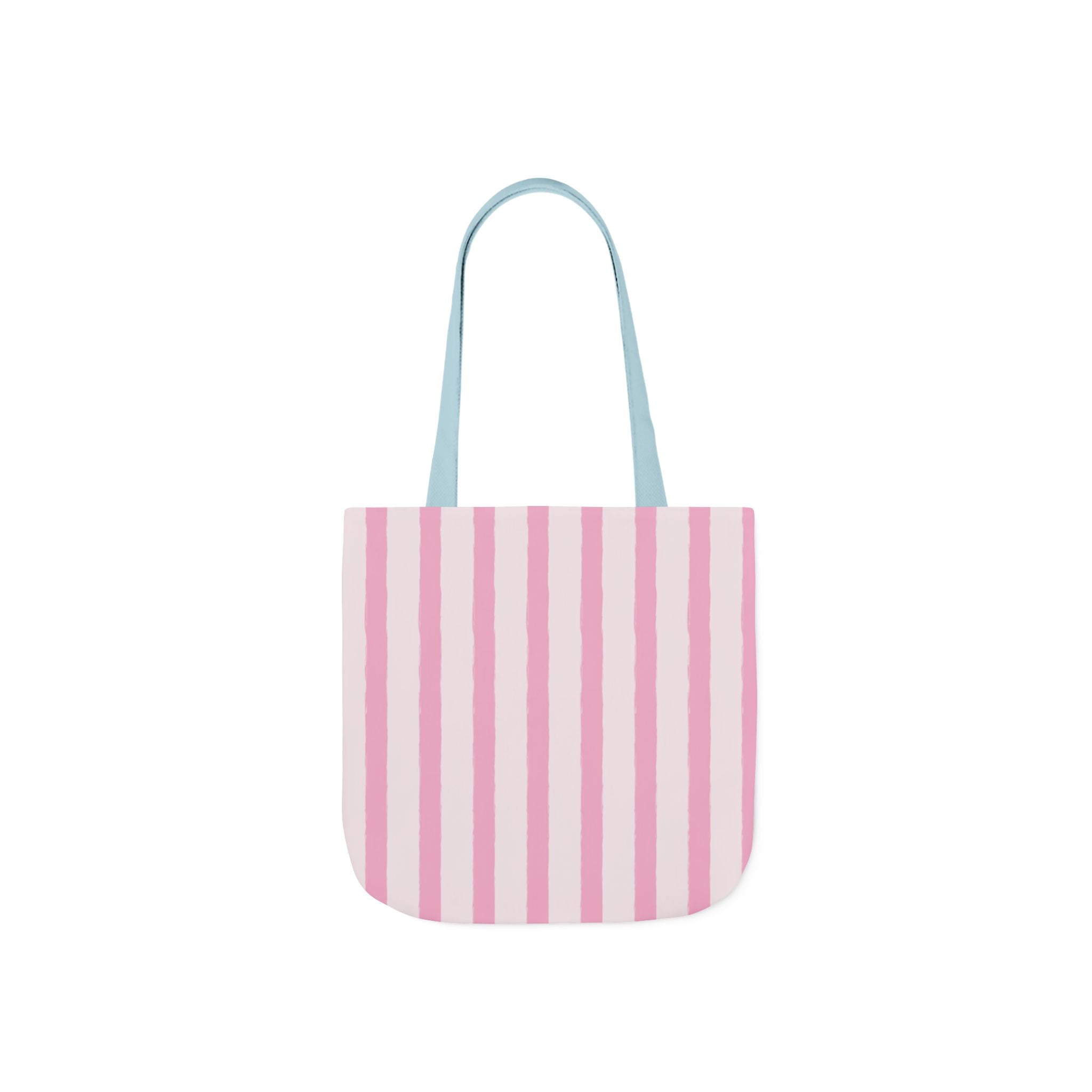 Canvas Tote Bag — Pink Stripe Beach-Ready Shopper
