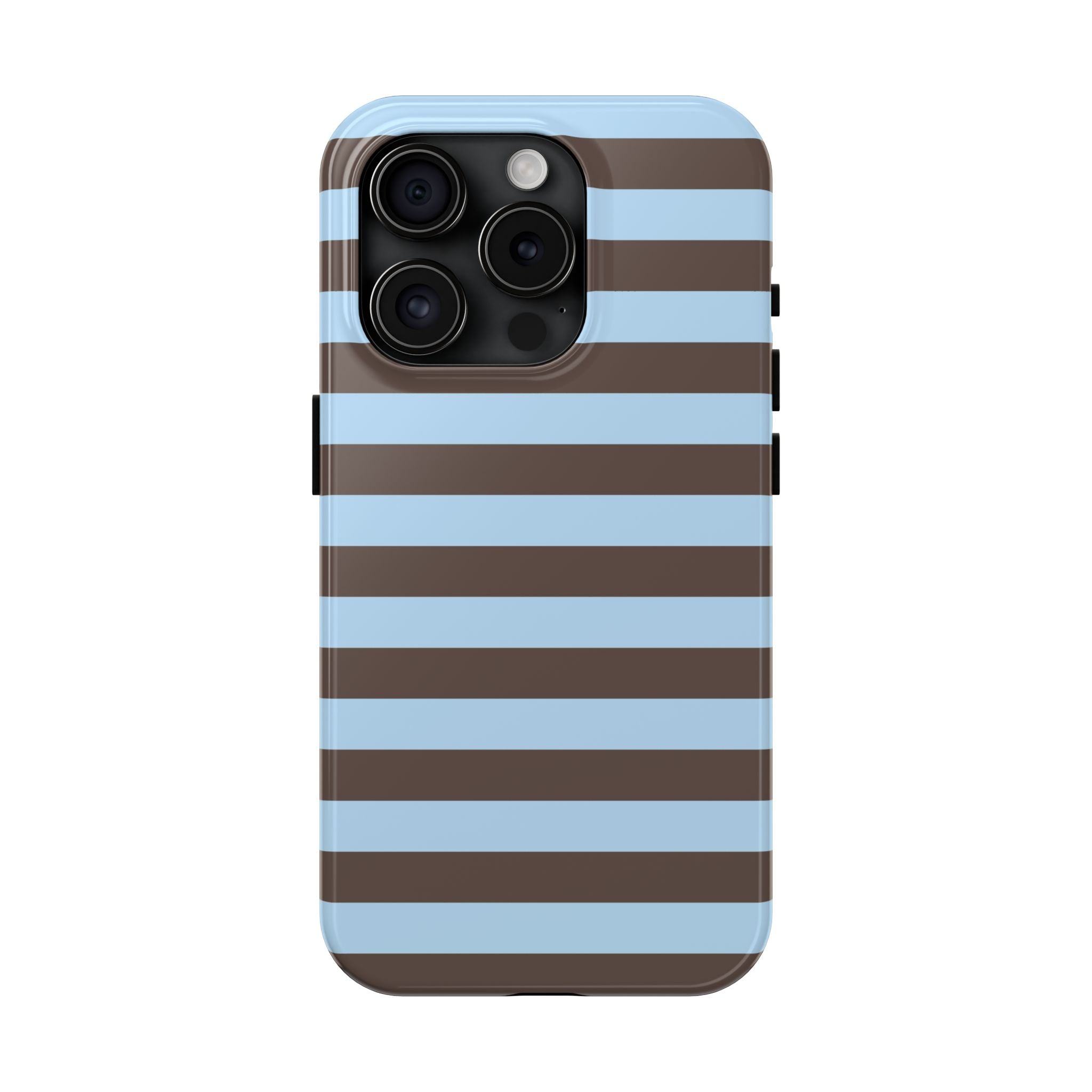 iPhone Case Blue Brown Stripes