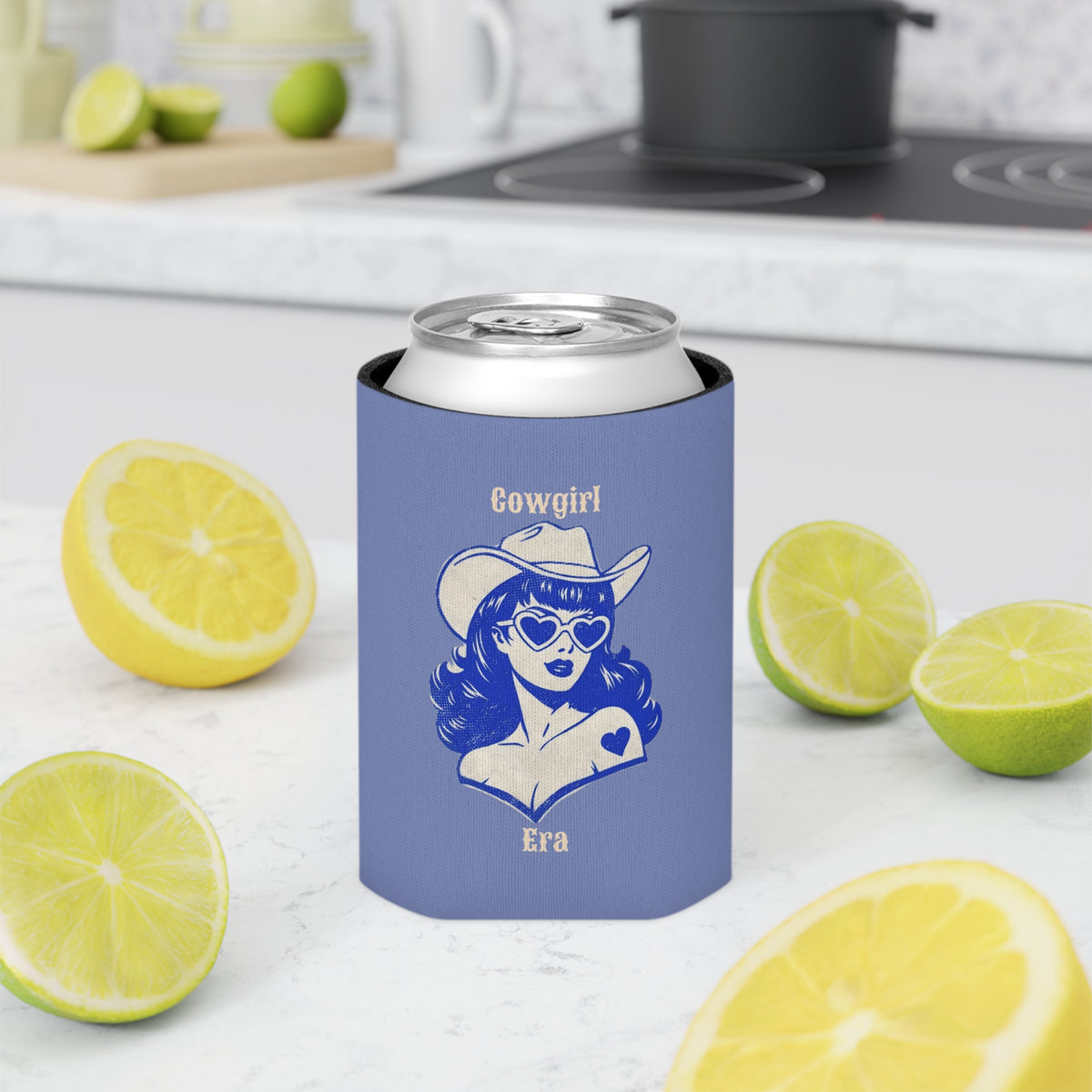 Cowgirl Era Can Cooler –Blue