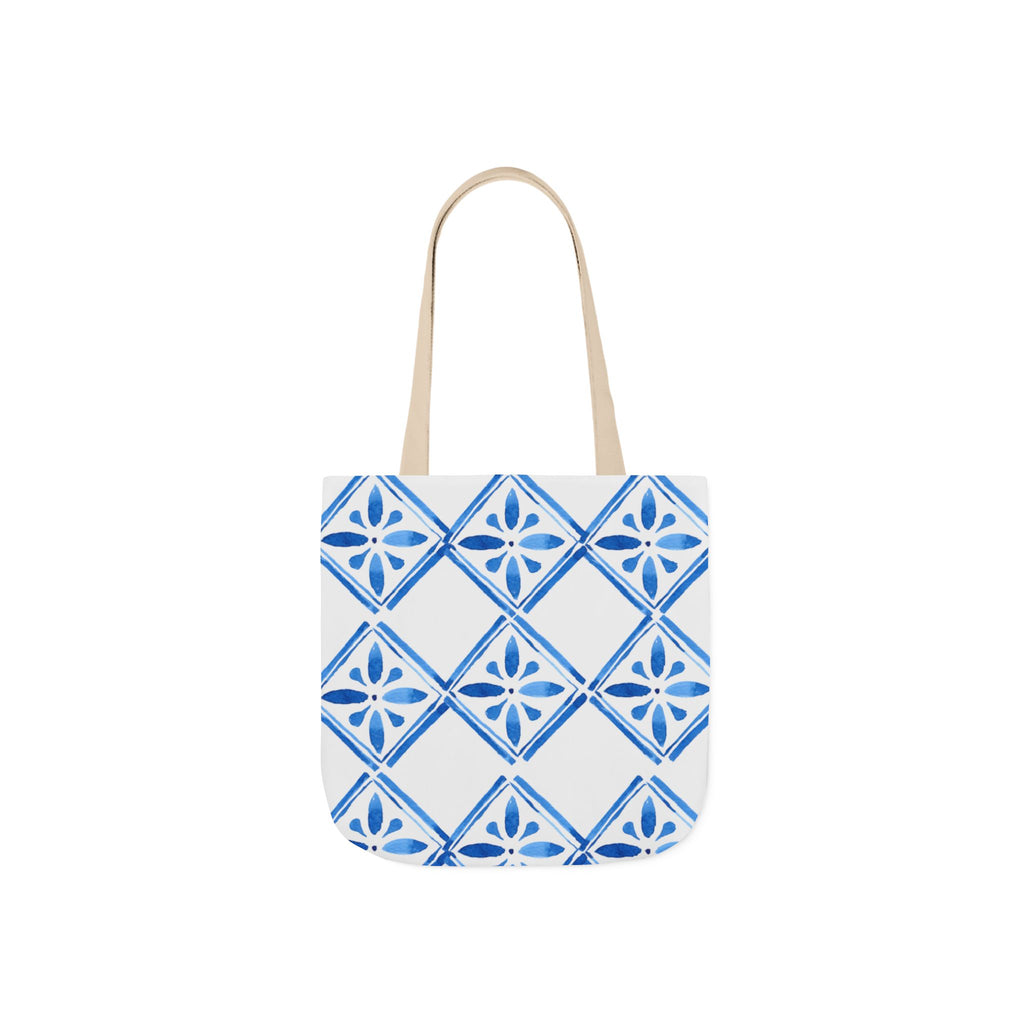Canvas Tote Bag — Santorini Inspired Beach-Ready Shopper