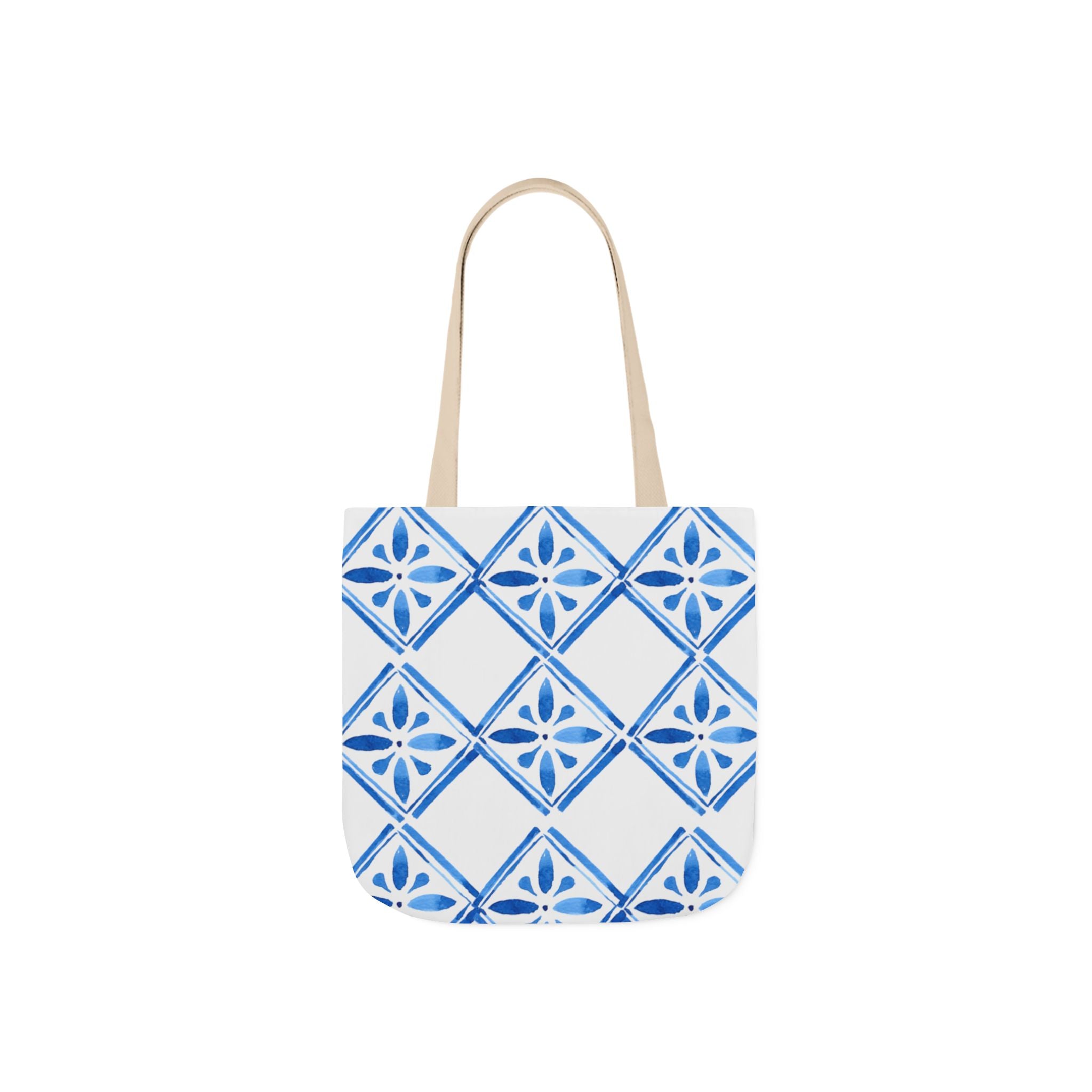Canvas Tote Bag — Santorini Inspired Beach-Ready Shopper