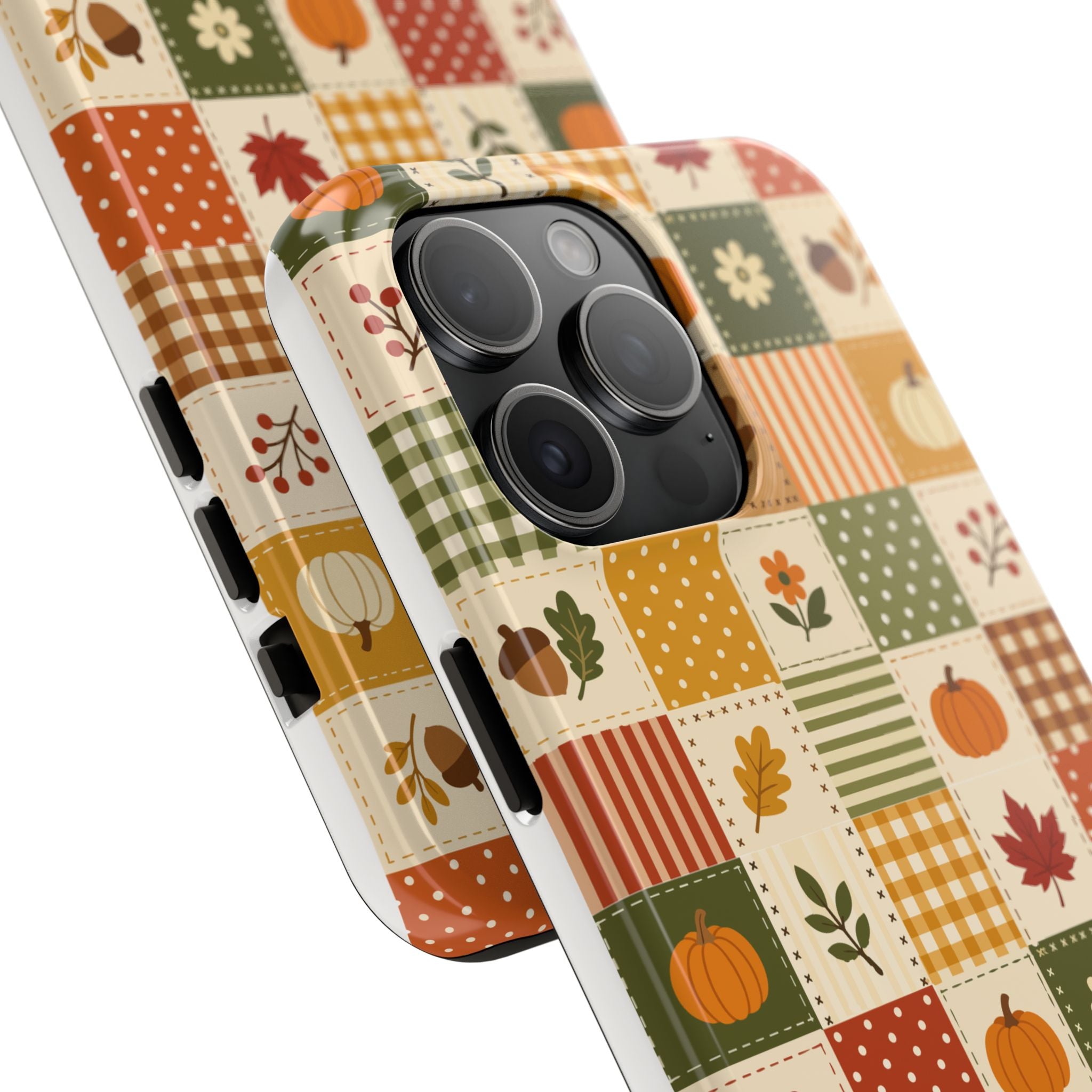 iPhone Case - Patchwork Orange Green Halloween Theme