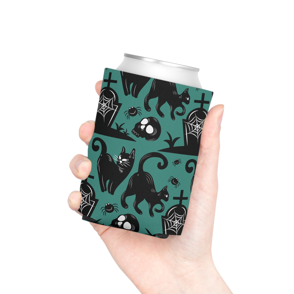 Halloween Black Cats Can Cooler –Fall Autumn Halloween
