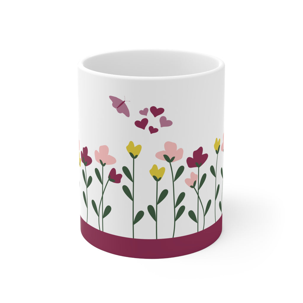 Floral Mug — Ceramic Coffee Cup