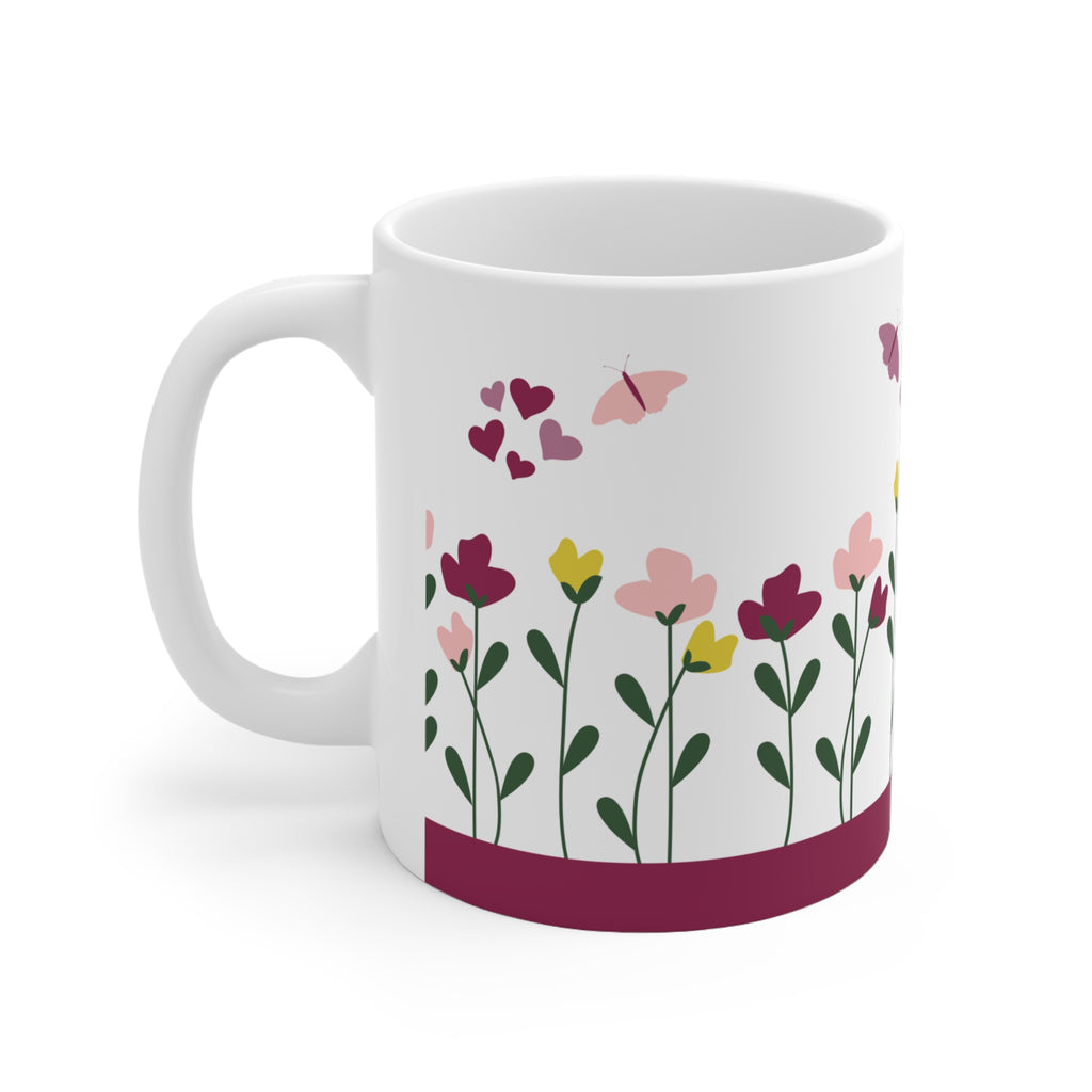 Floral Mug — Ceramic Coffee Cup