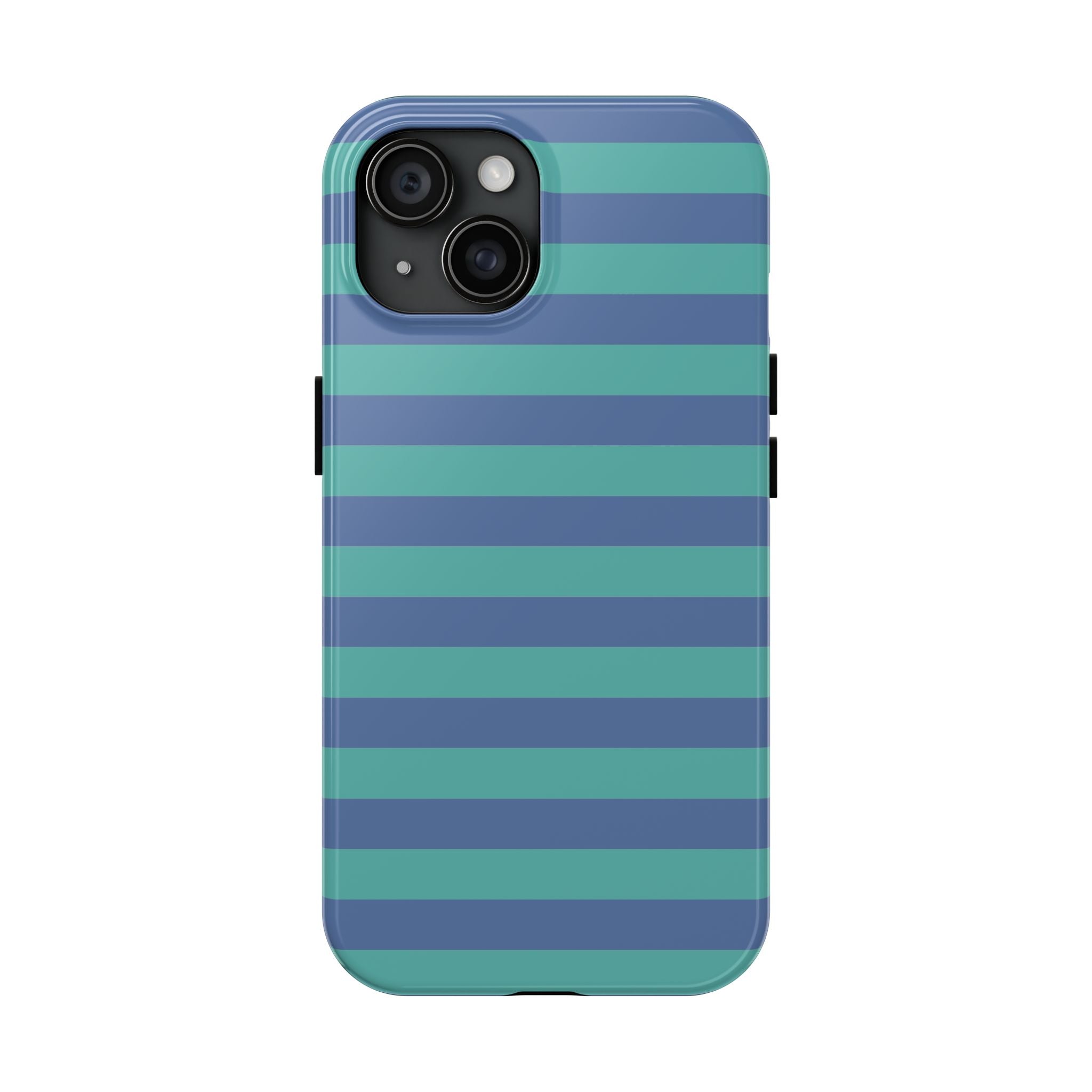 iPhone Case Navy Aqua Stripes