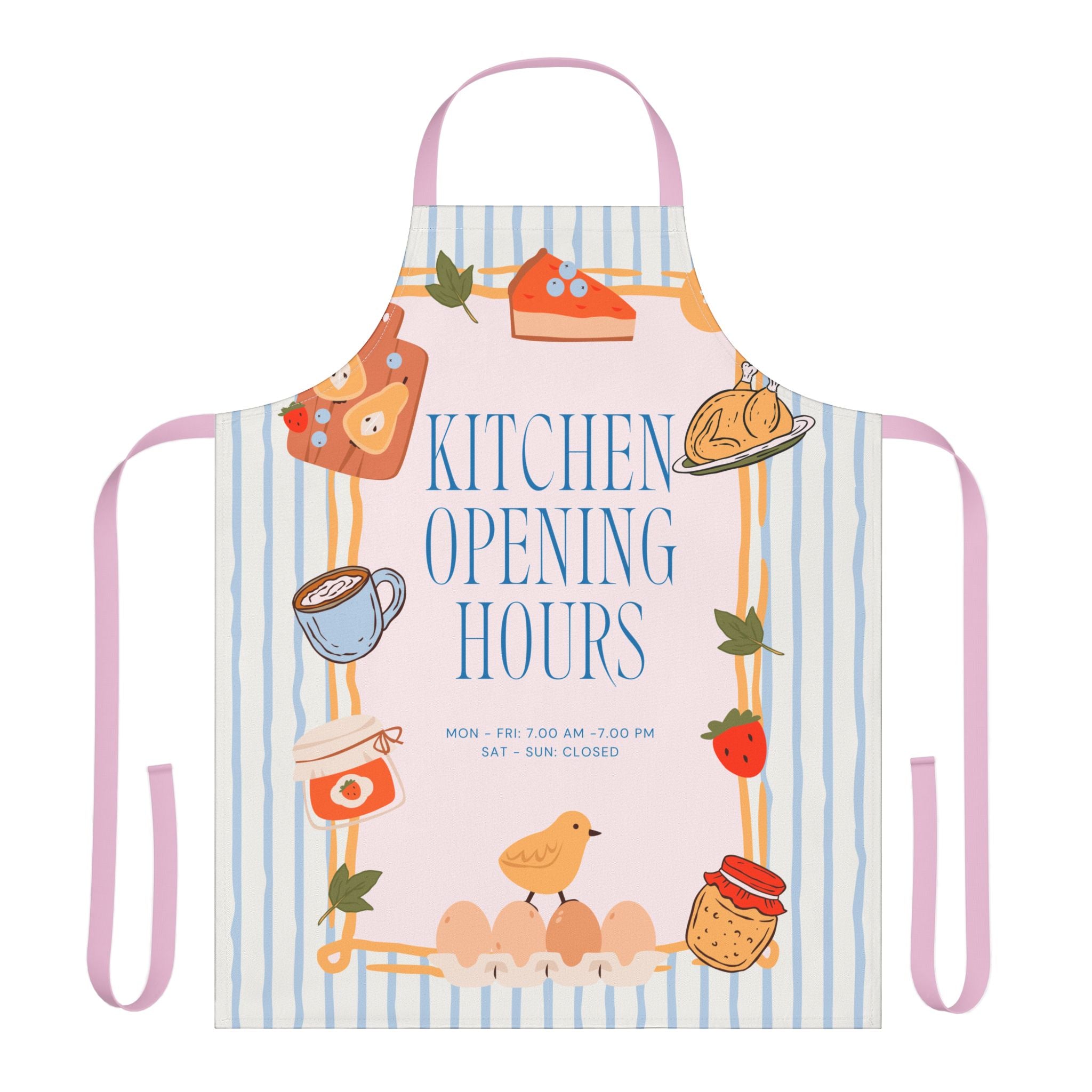 Opening Hours Funny Apron