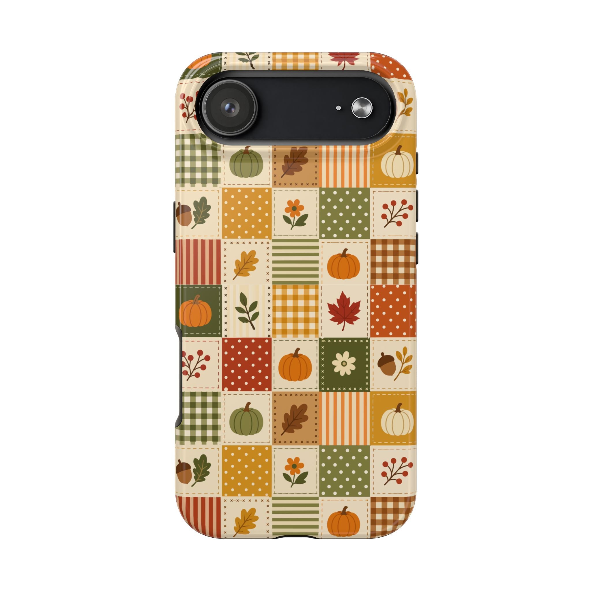 iPhone Case - Patchwork Orange Green Halloween Theme