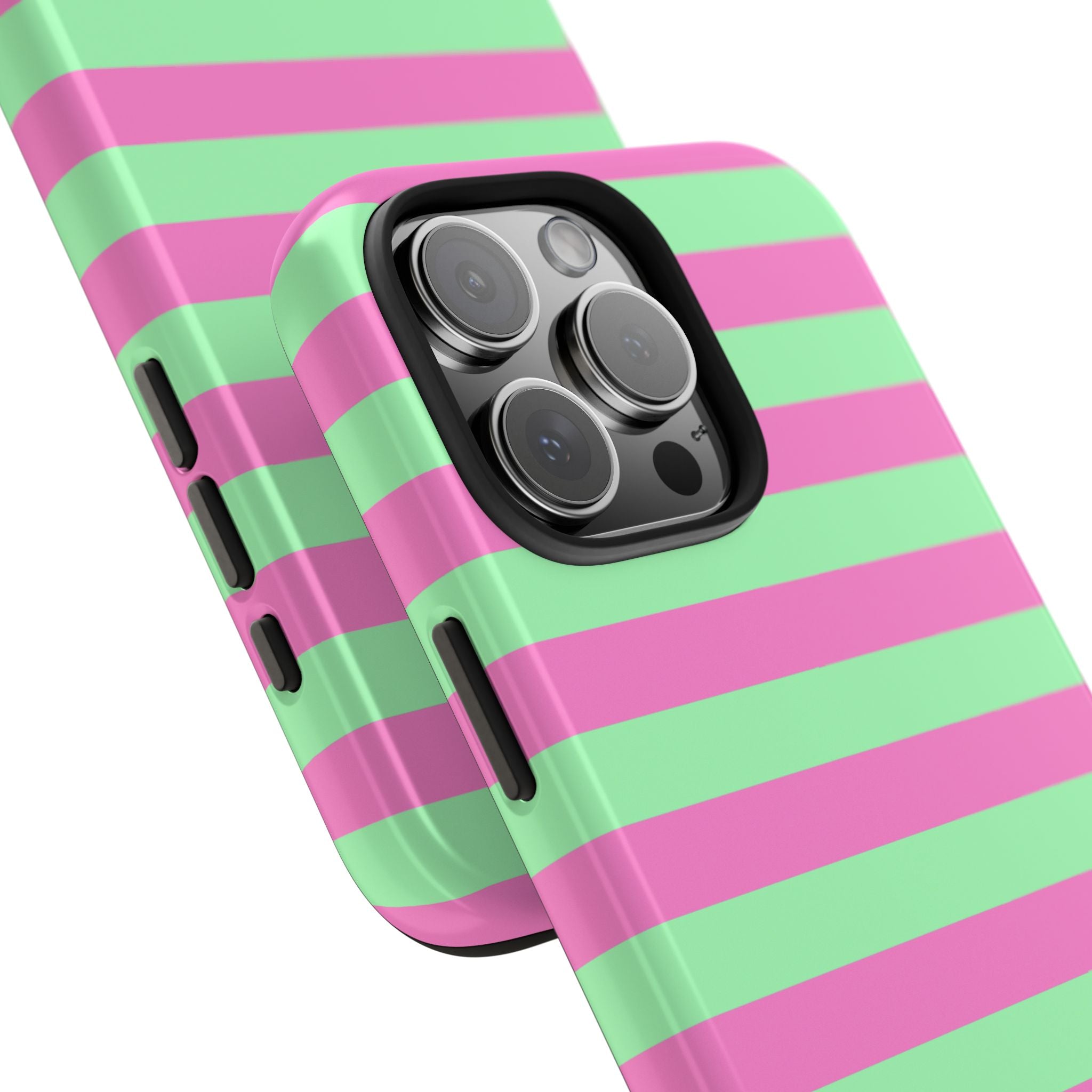 iPhone Case - Pink Green Stripes
