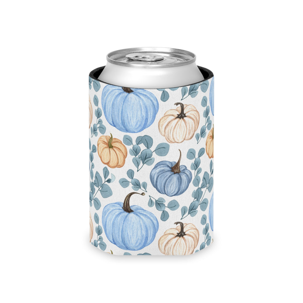 Blue Orange Pumpkin Halloween Can Cooler –Fall Autumn Halloween