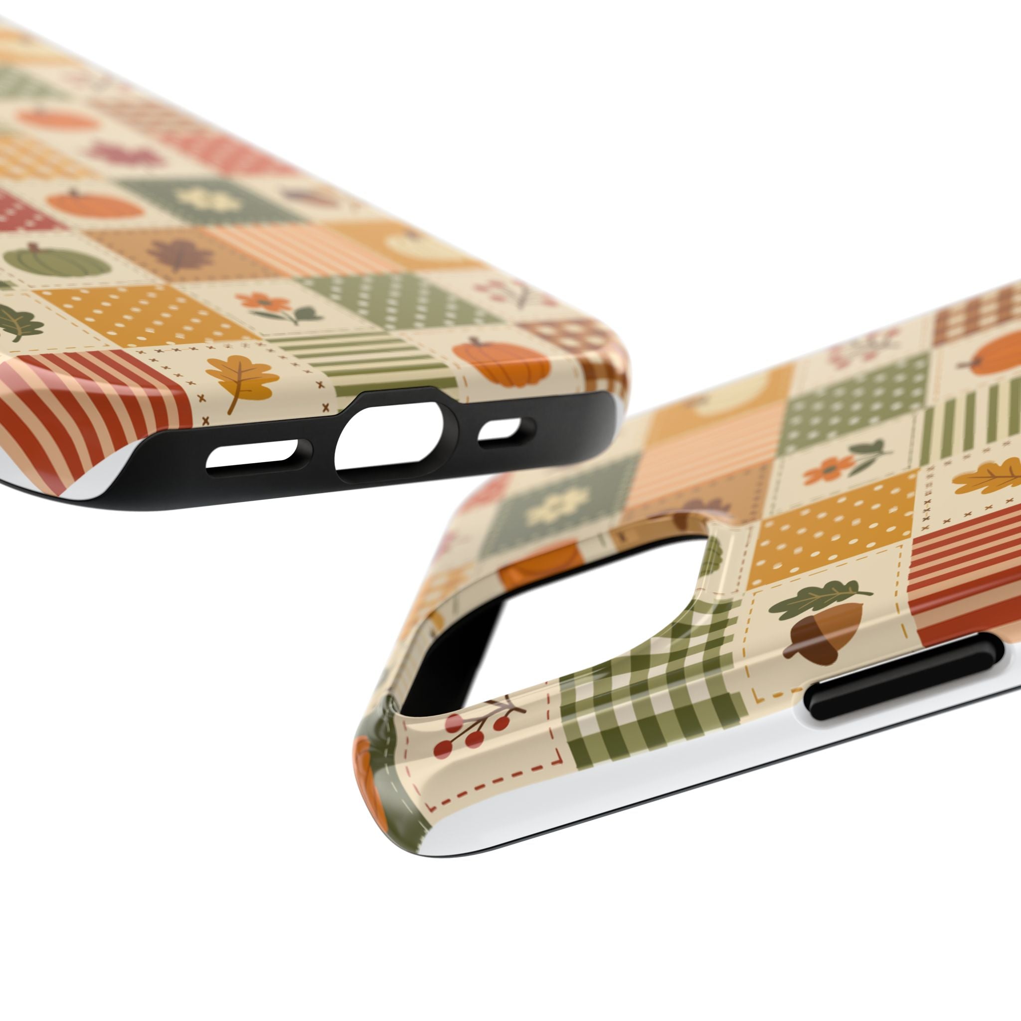 iPhone Case - Patchwork Orange Green Halloween Theme