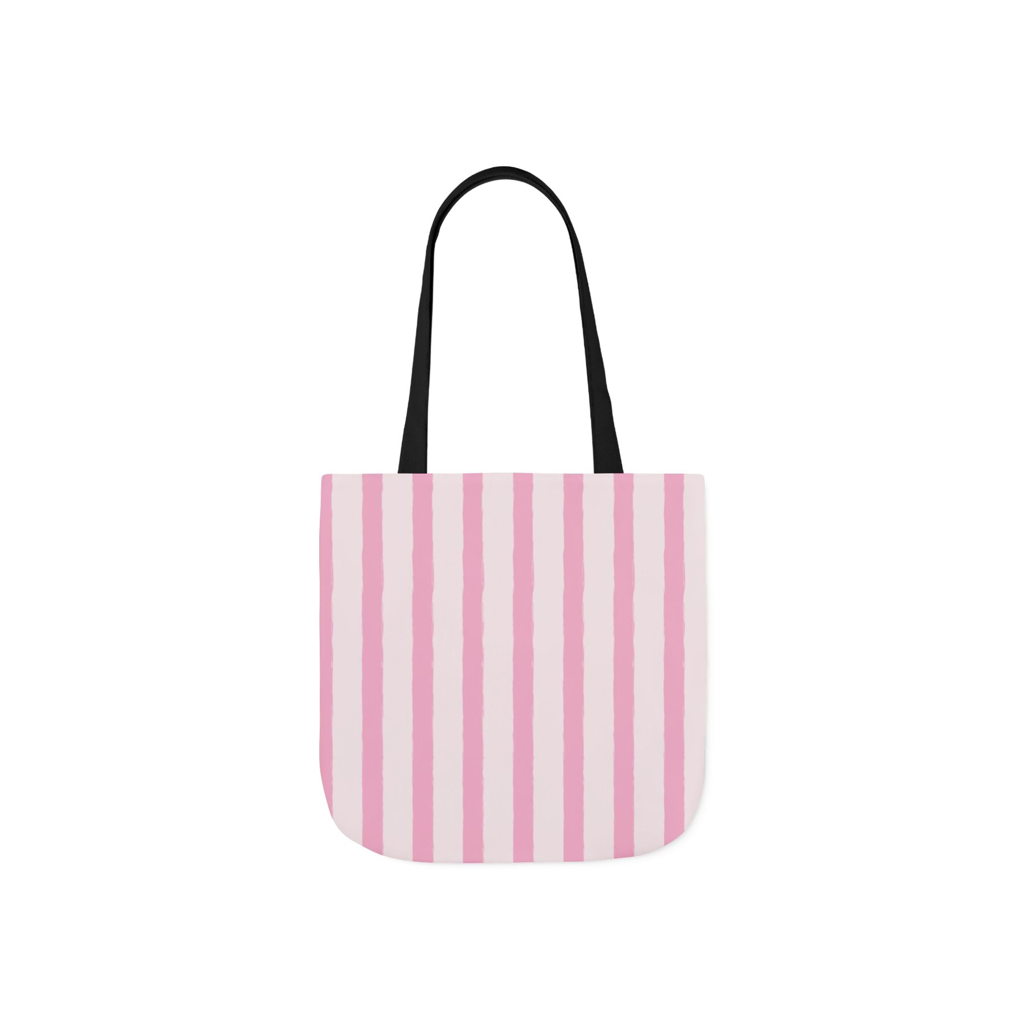 Canvas Tote Bag — Pink Stripe Beach-Ready Shopper