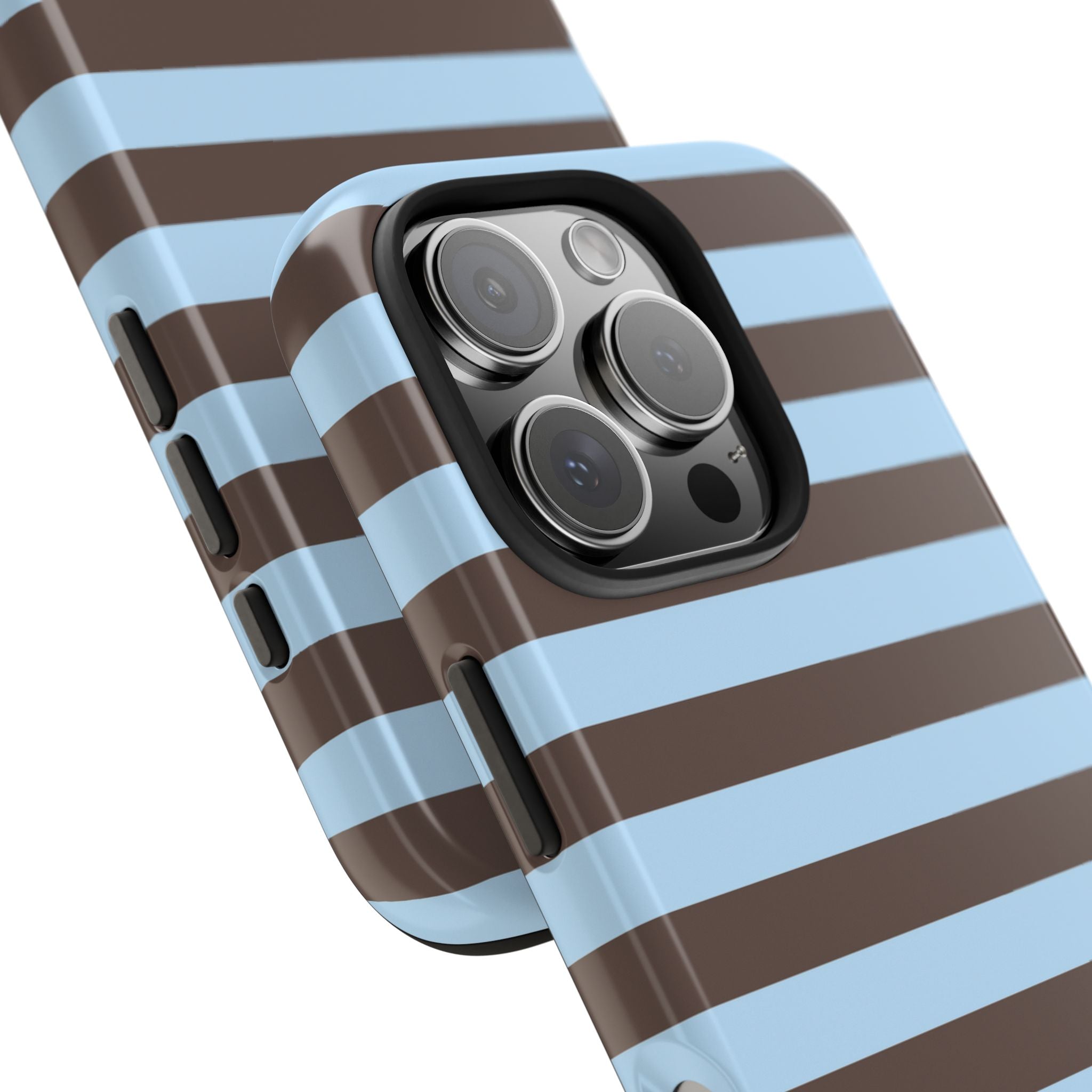 iPhone Case Blue Brown Stripes