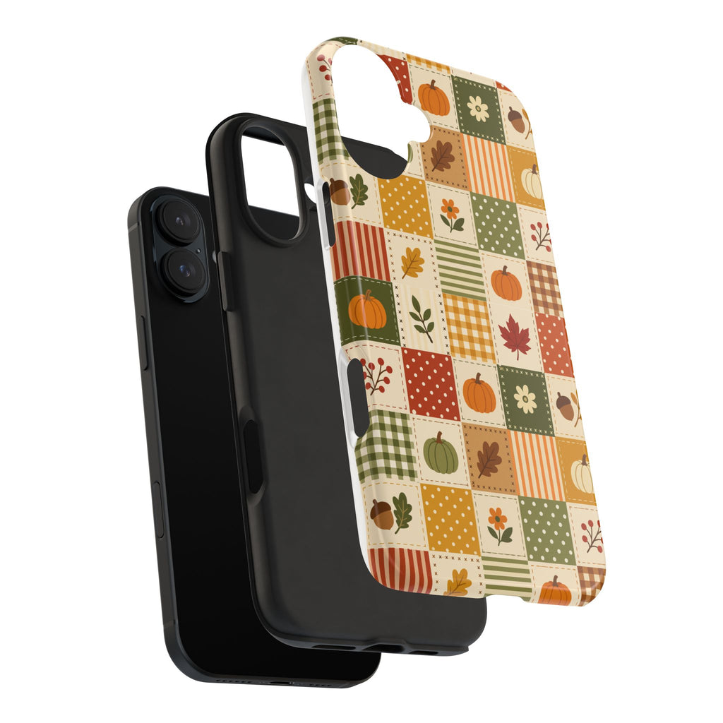 iPhone Case - Patchwork Orange Green Halloween Theme