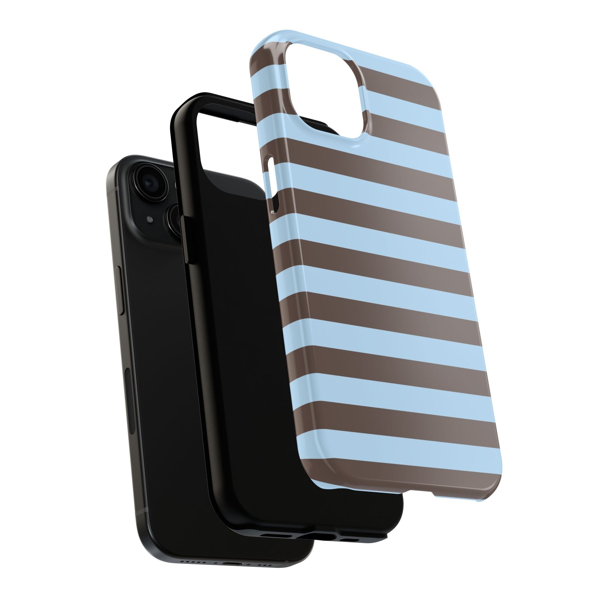 iPhone Case Blue Brown Stripes
