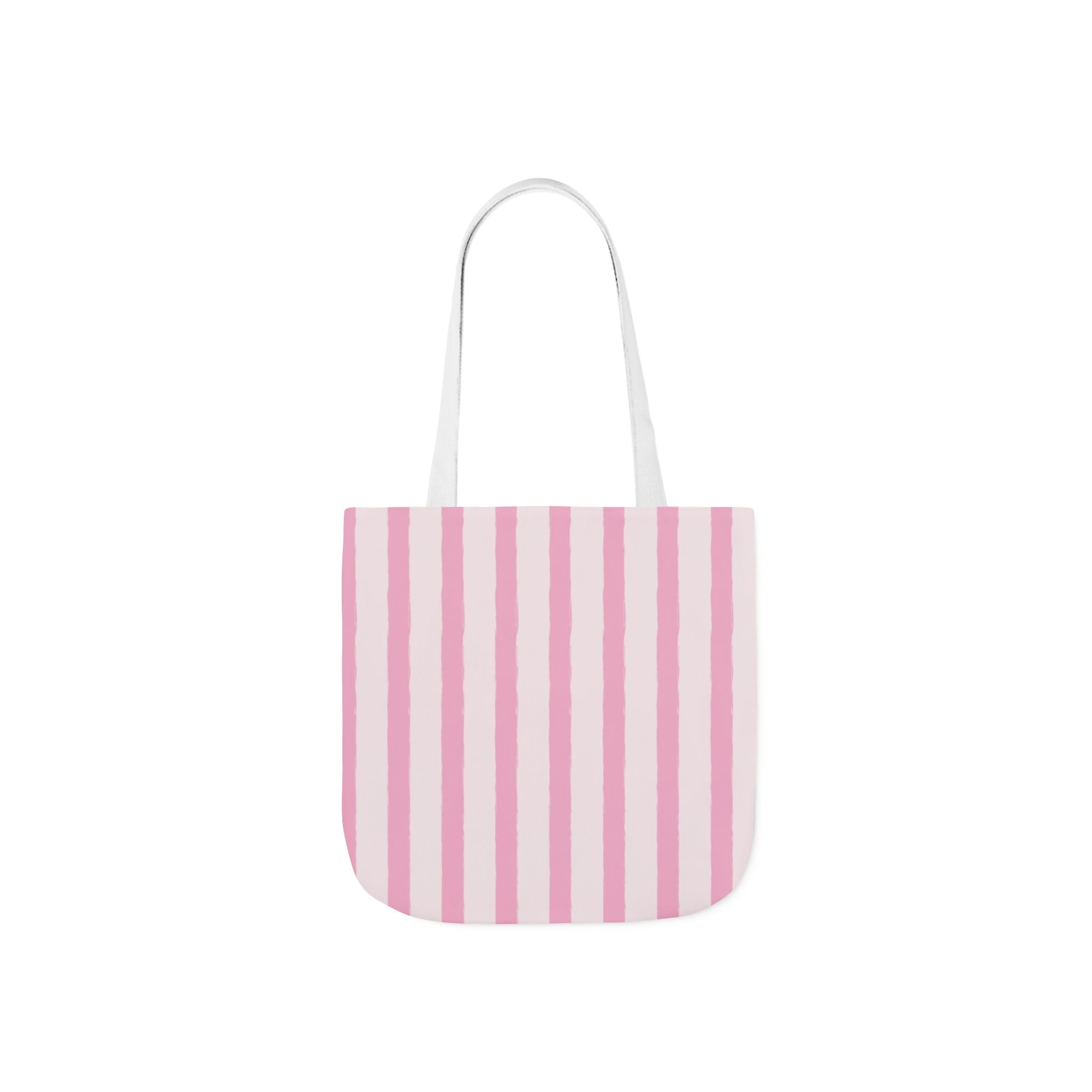 Canvas Tote Bag — Pink Stripe Beach-Ready Shopper