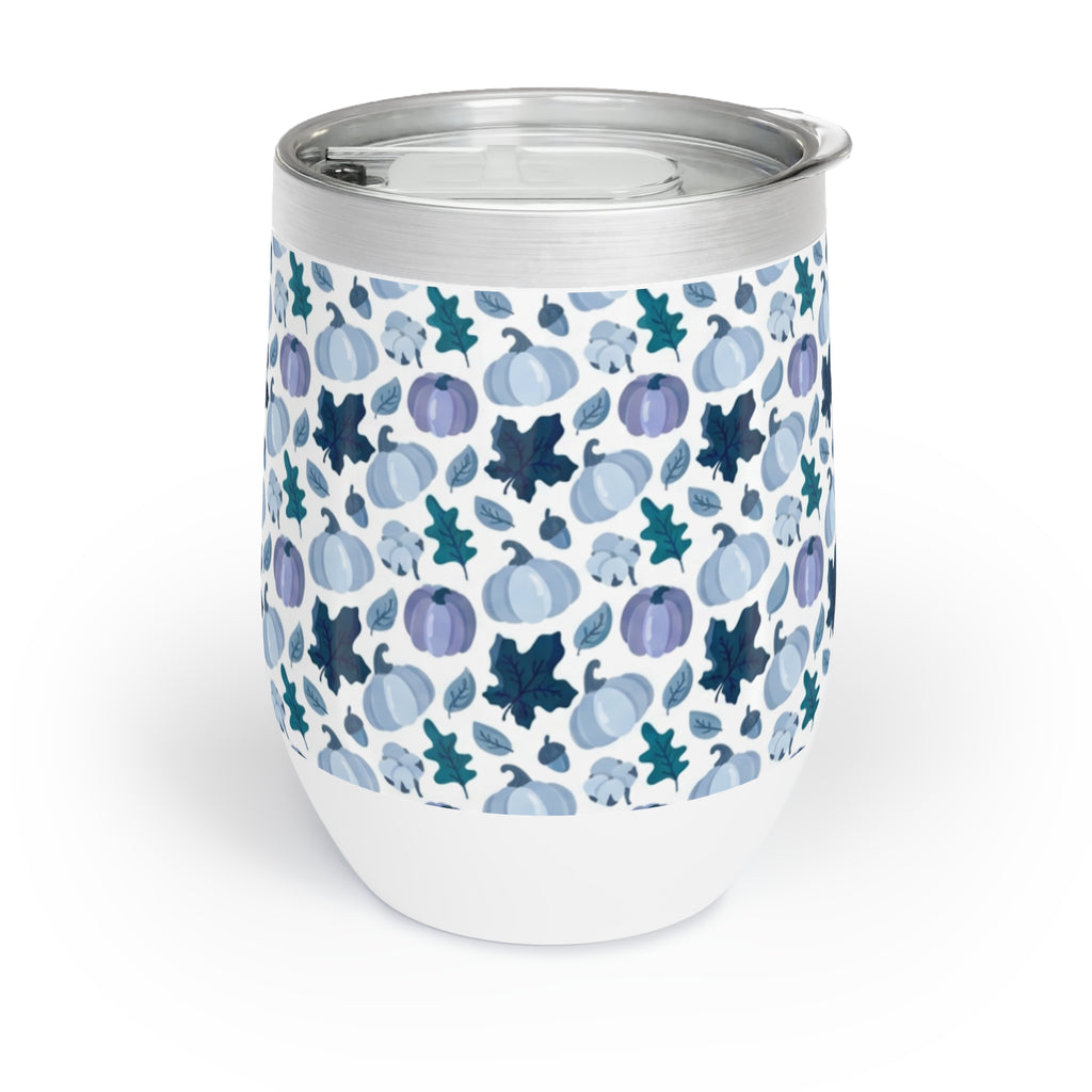 Blue Pumpkin Fall Chill Wine Tumbler