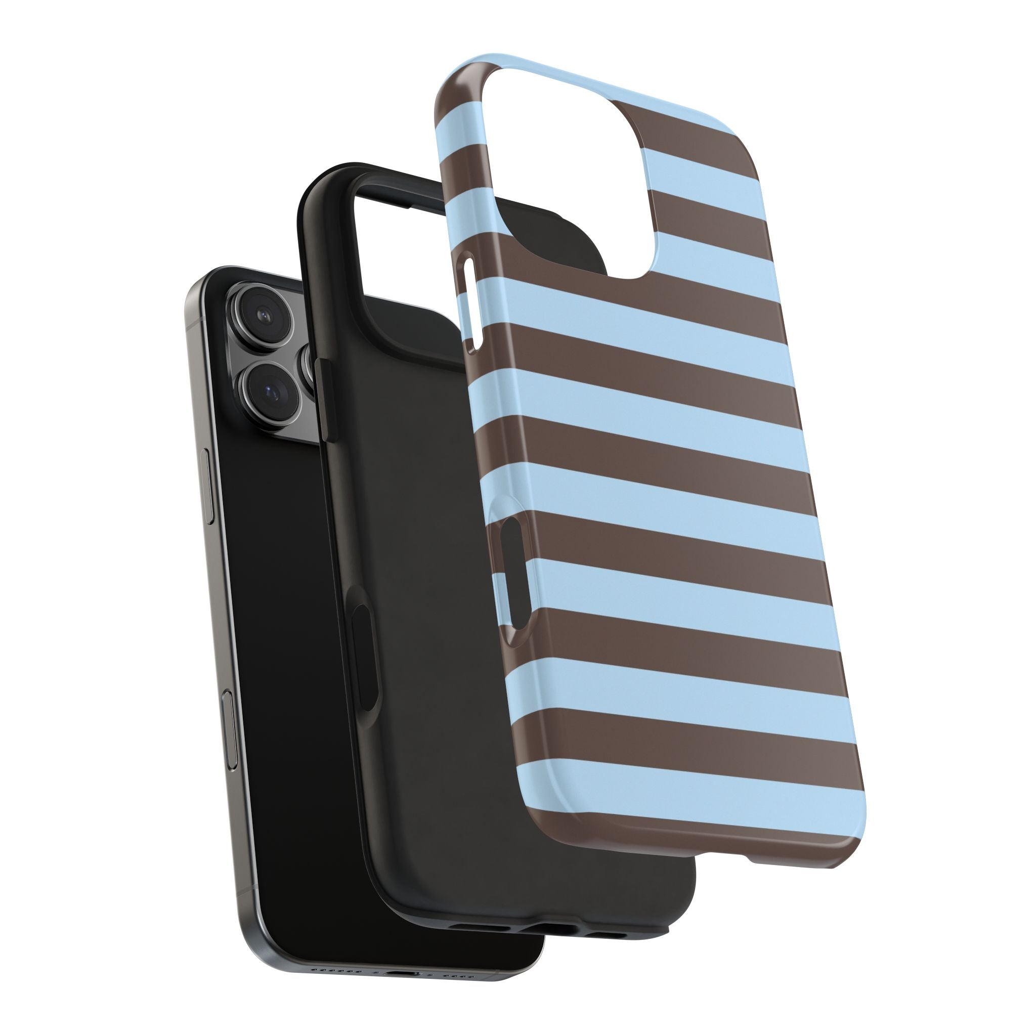 iPhone Case Blue Brown Stripes