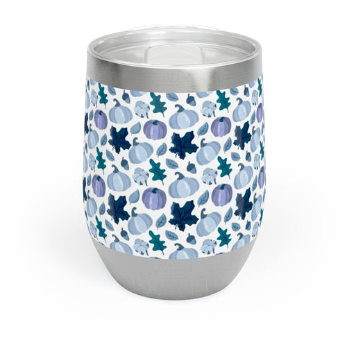 Blue Pumpkin Fall Chill Wine Tumbler