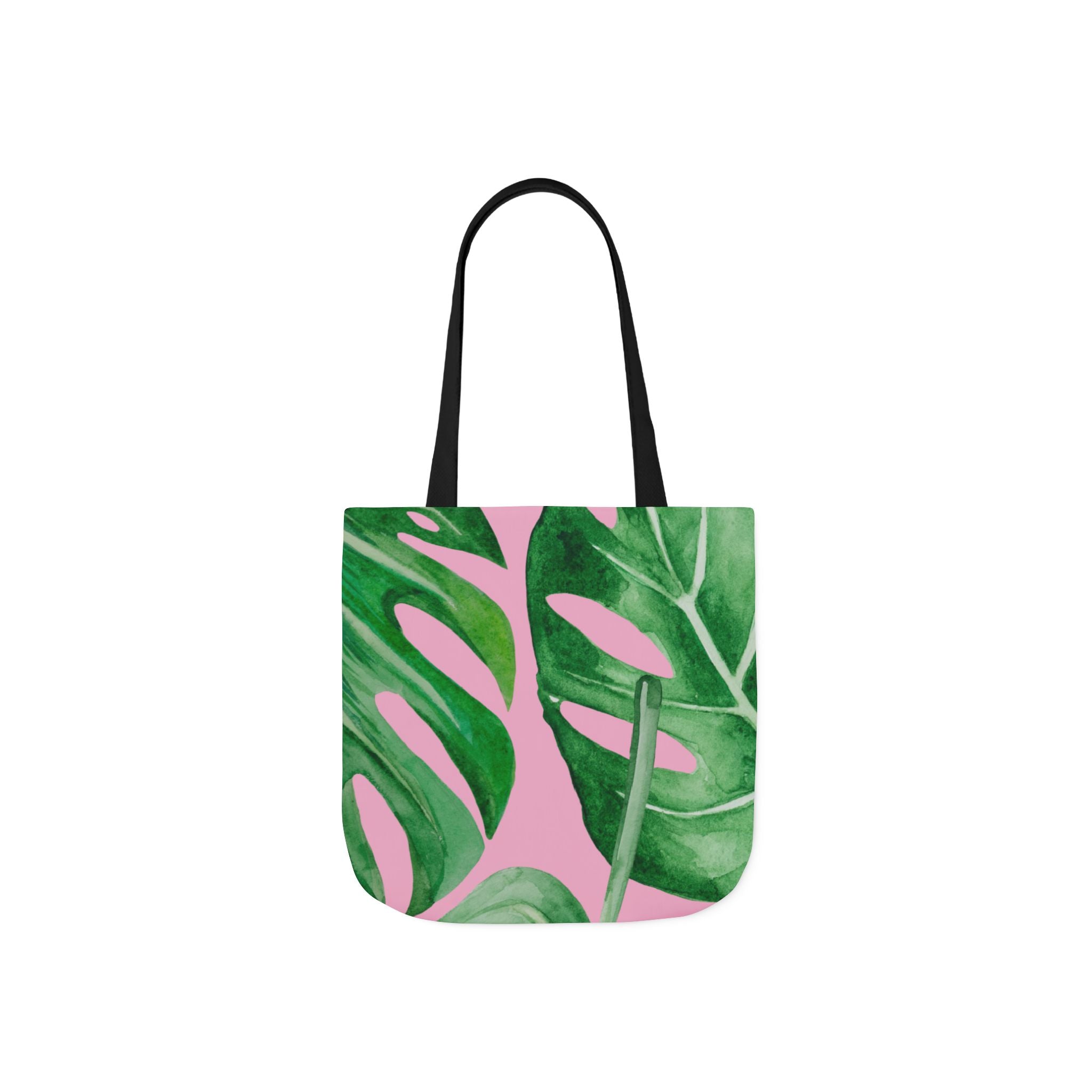Striped Canvas Tote Bag — Tropical Beach-Ready Shopper