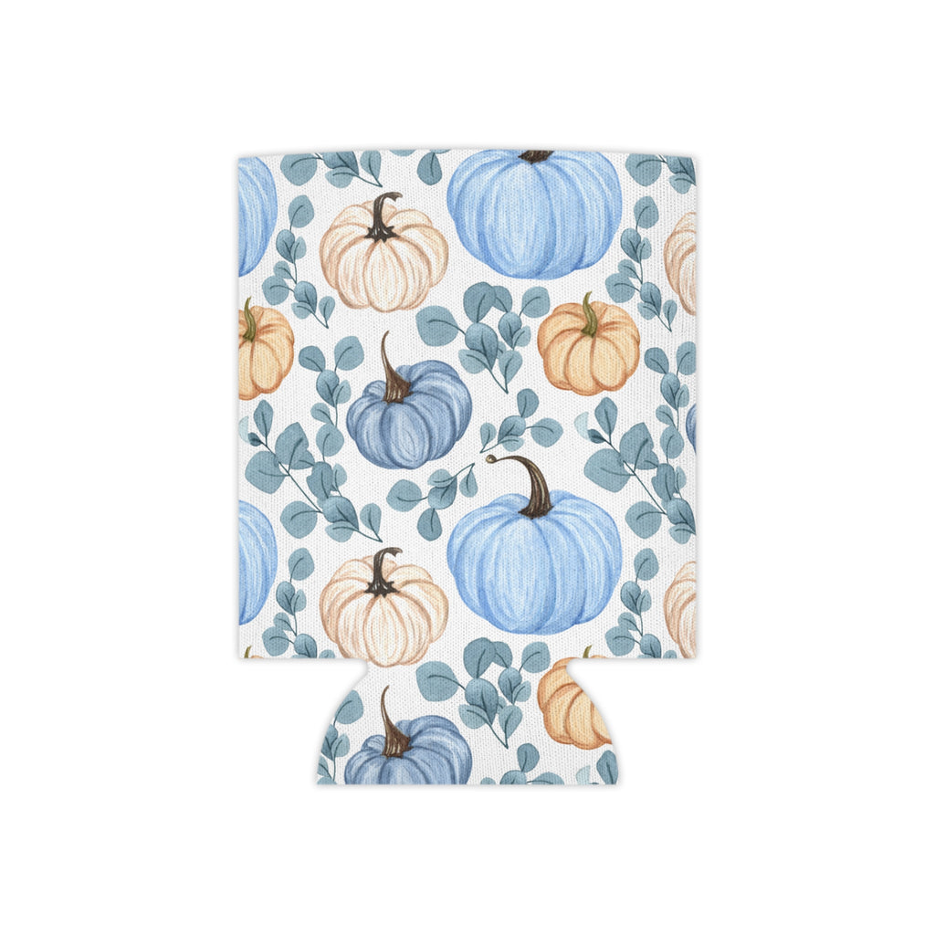 Blue Orange Pumpkin Halloween Can Cooler –Fall Autumn Halloween